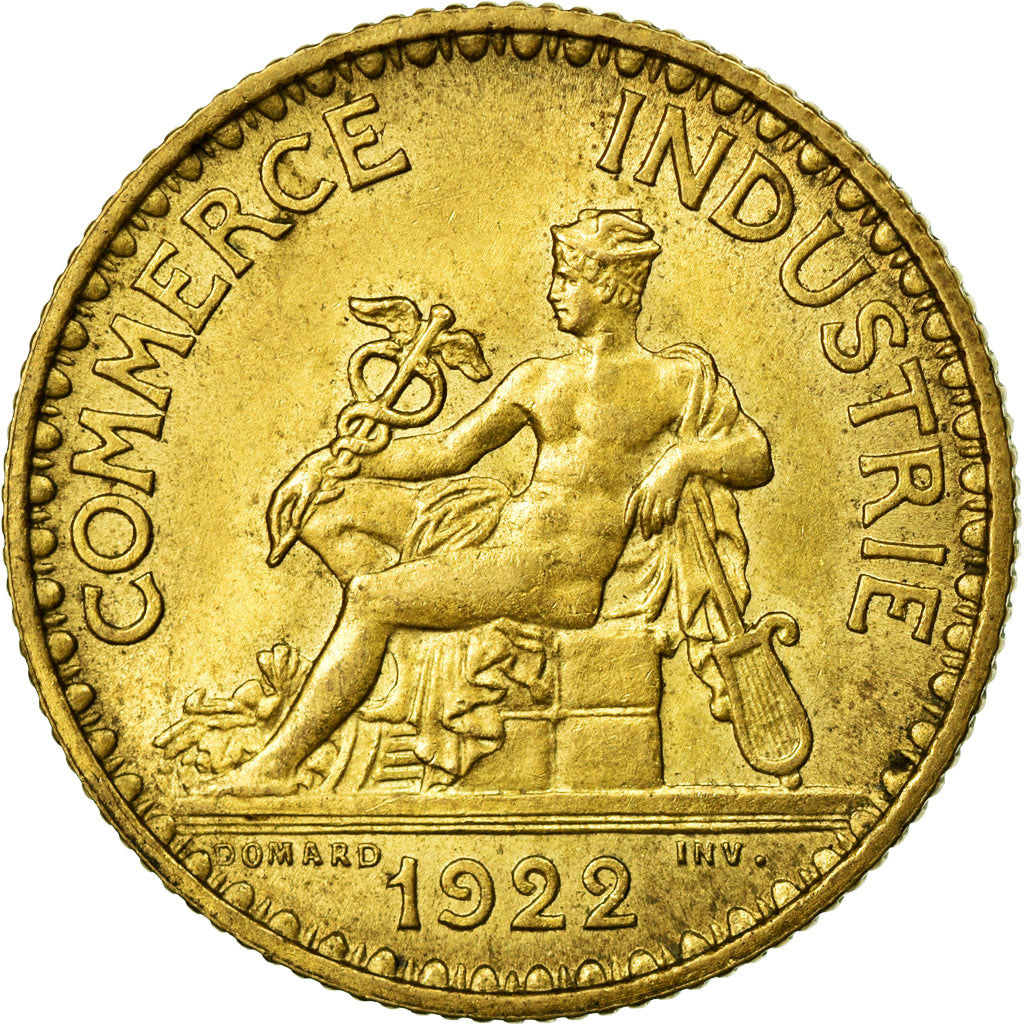Coin, France, Chambre de commerce, Franc, 1922, Paris, AU(55-58)
