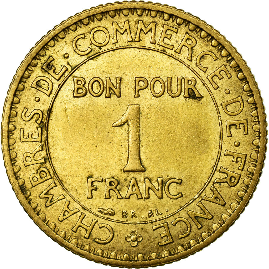 Coin, France, Chambre de commerce, Franc, 1922, Paris, AU(55-58)