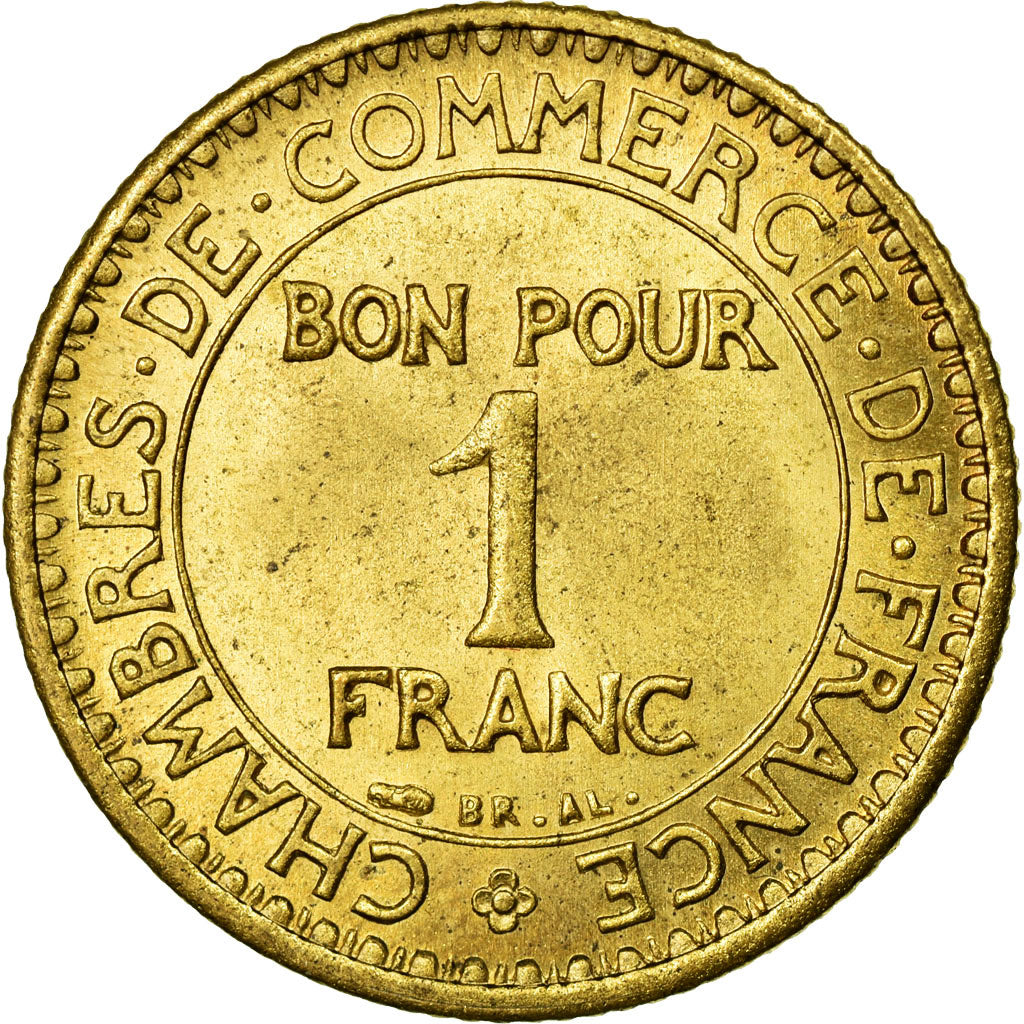 Moneda, Francia, Chambre de commerce, Franc, 1921, Paris, EBC, Aluminio -
