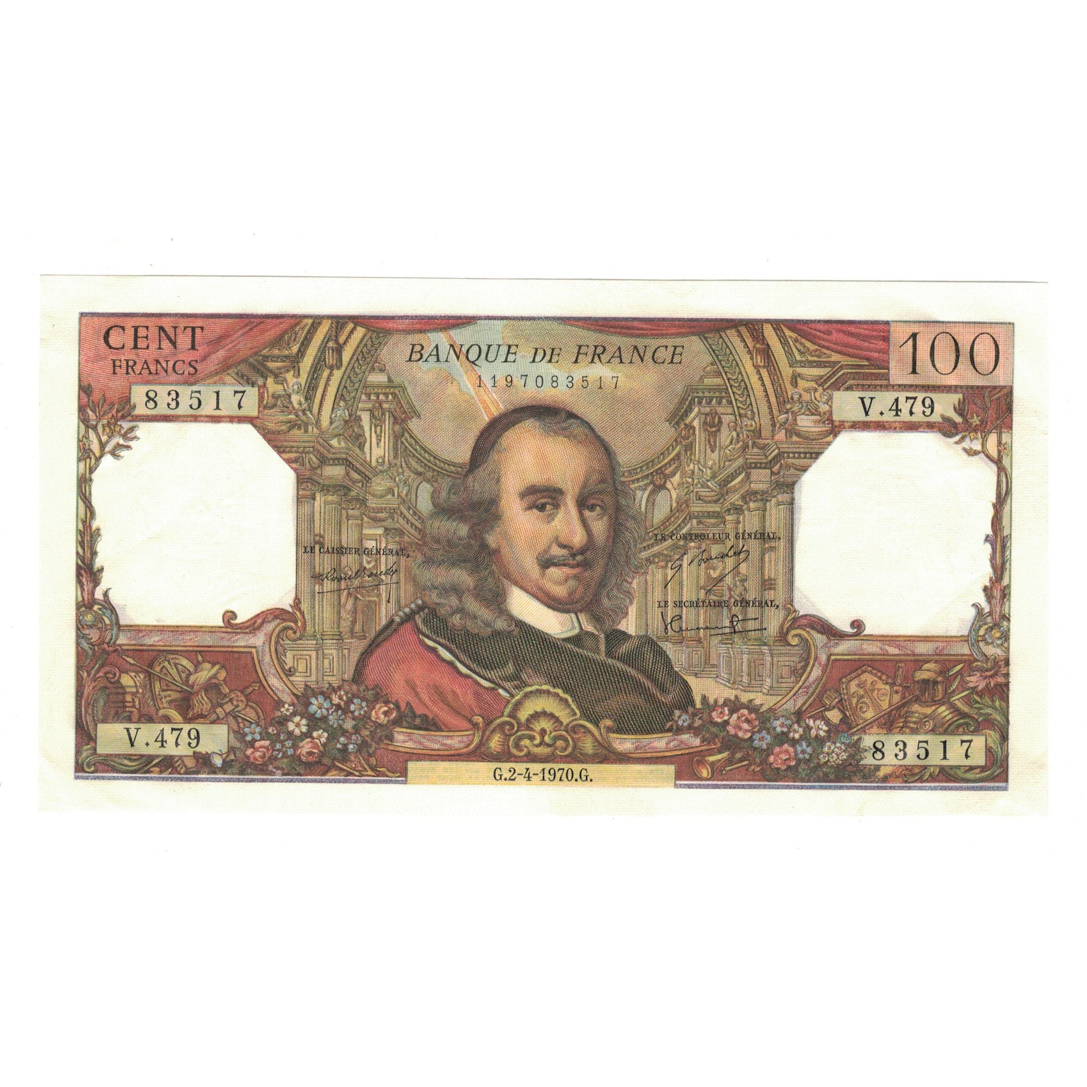 Francia, 100 Francs, Corneille, 1970, V.479, BB+, Fayette:65.31, KM:149c