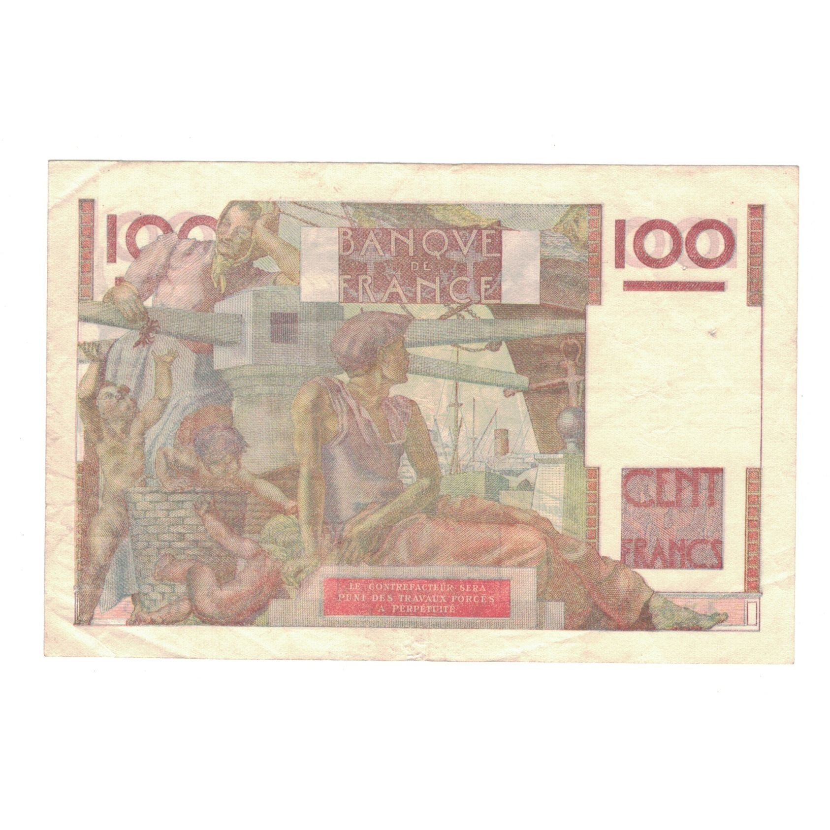 França, 100 Francs, Jeune Paysan, 1946, R.95, EF(40-45), Fayette:28.8, KM:128a