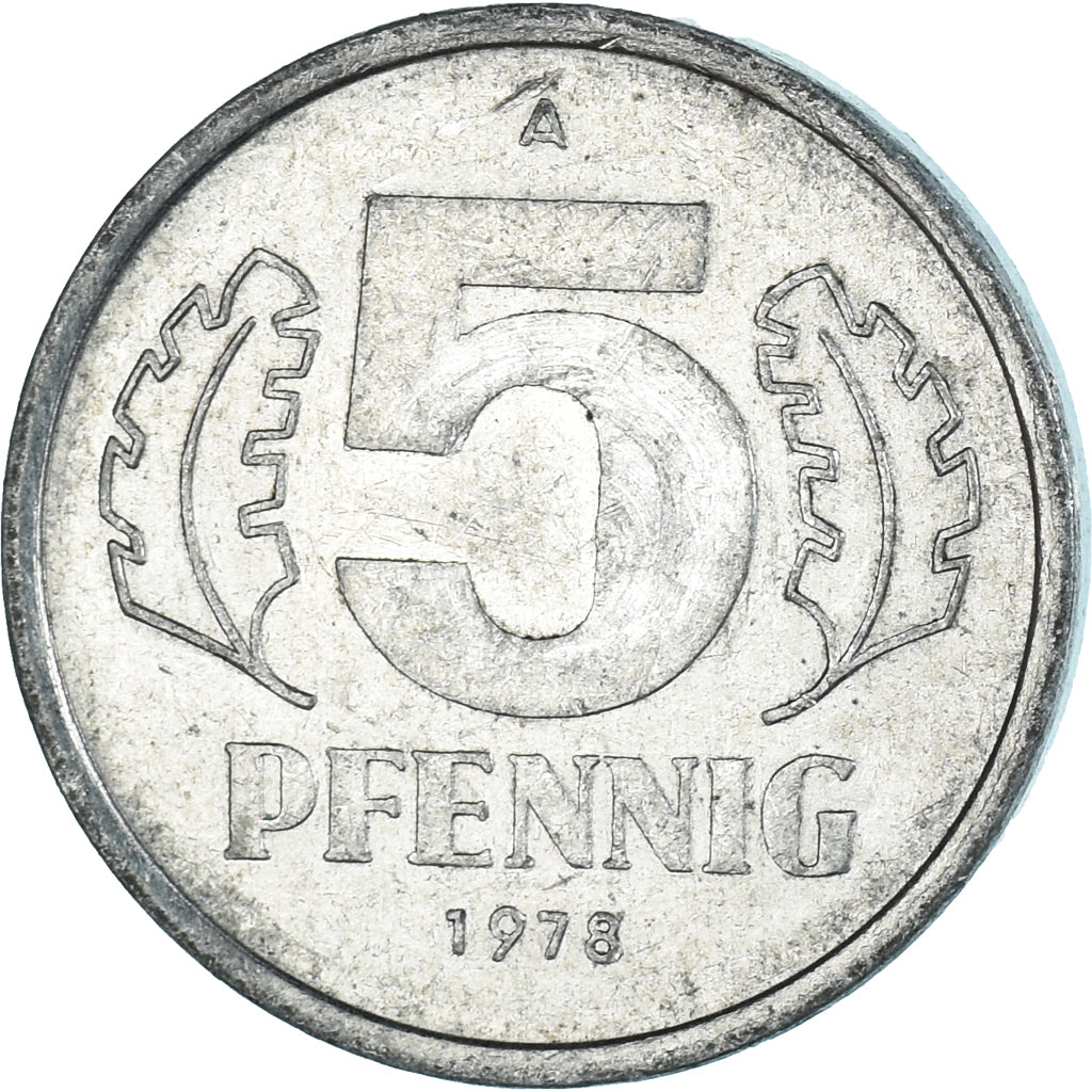 Moeda, ALEMANHA - REPÚBLICA DEMOCRÁTICA, 5 Pfennig, 1978