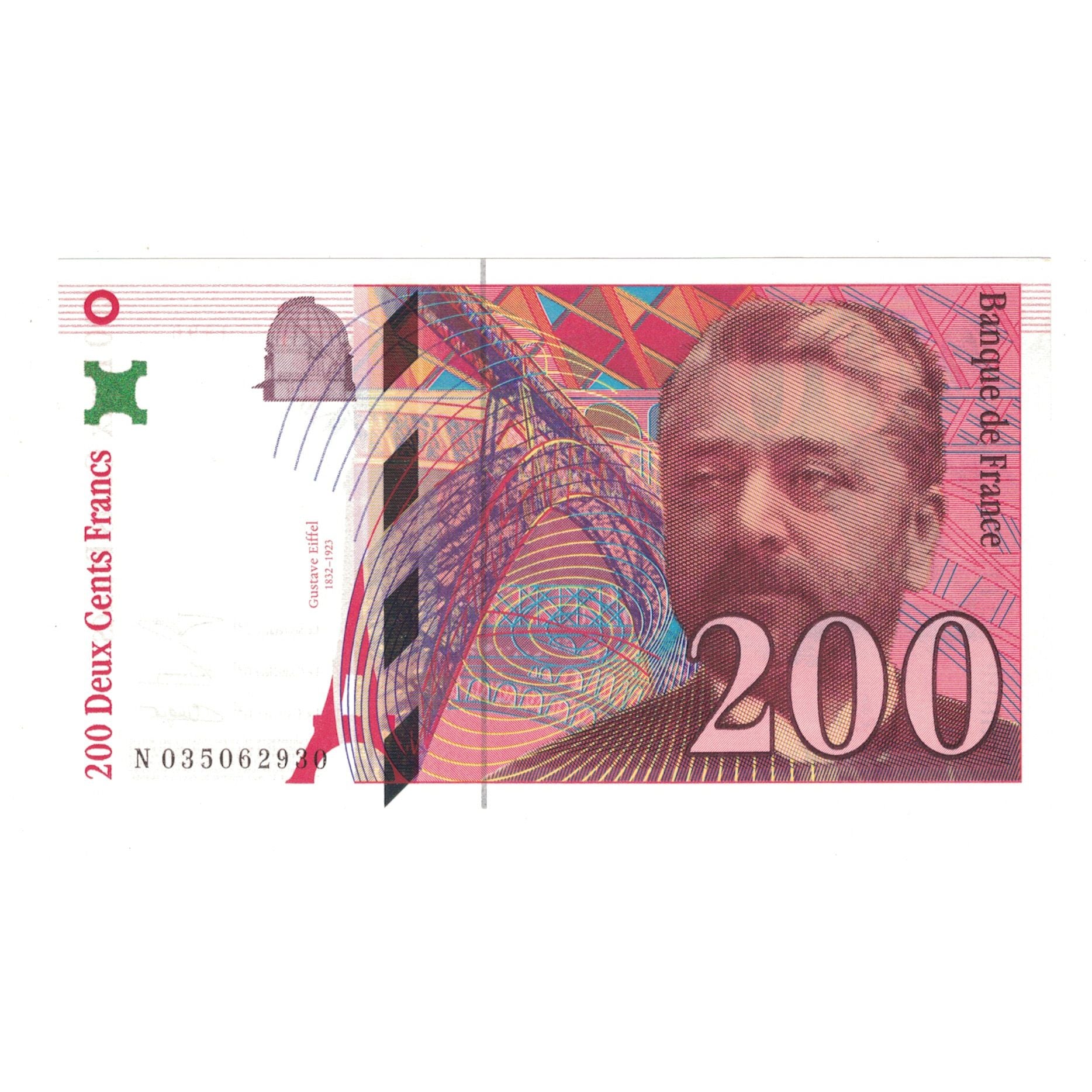 Francja, 200 Francs, Eiffel, 1996, N035062930, UNC(63), Fayette:75.02, KM:159a