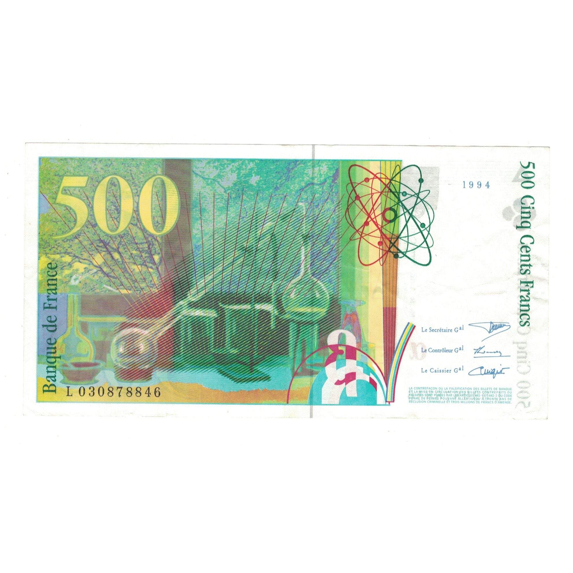 Frankrijk, 500 Francs, Pierre et Marie Curie, 1994, L030878846, TTB