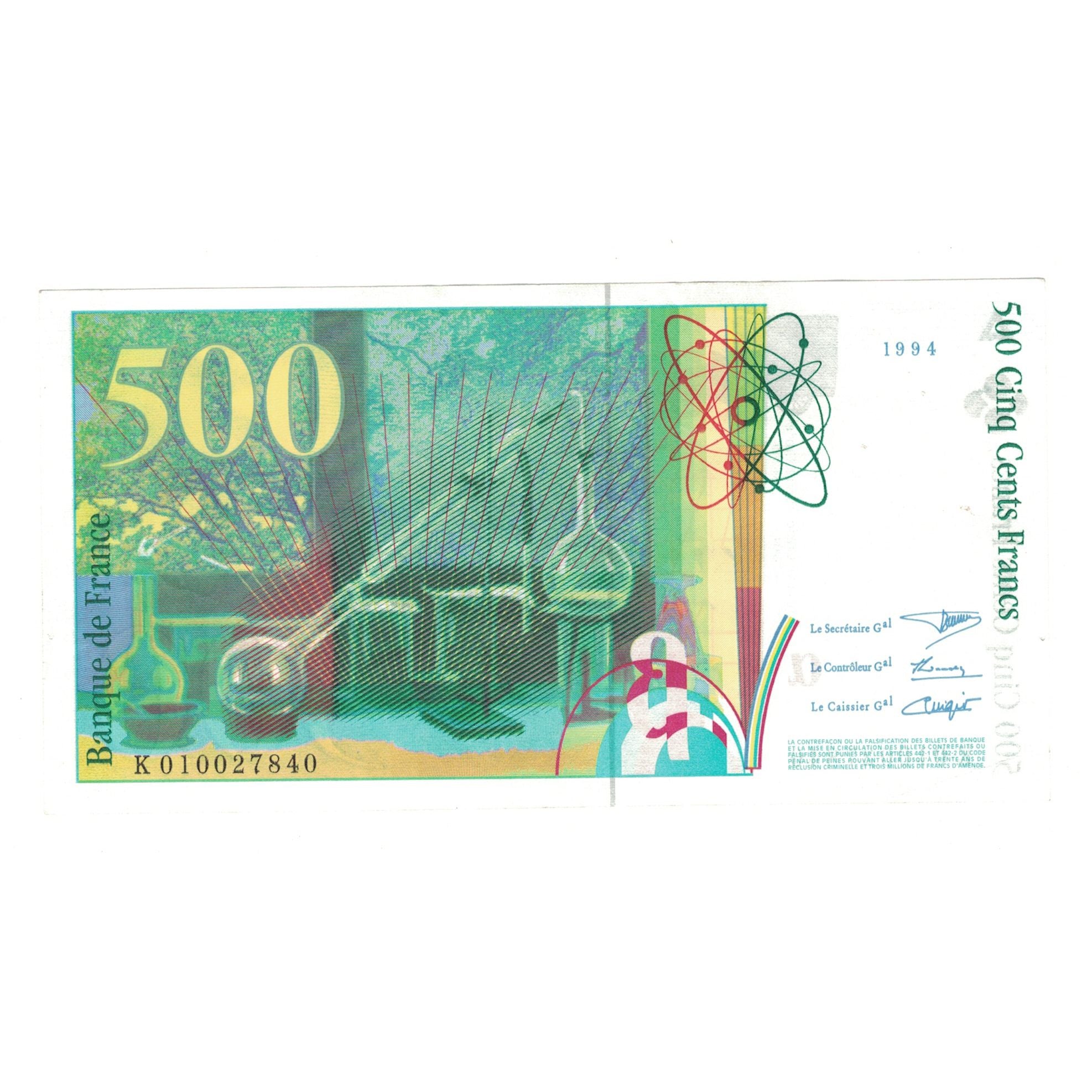Frankrijk, 500 Francs, Pierre et Marie Curie, 1994, K010027840, TTB