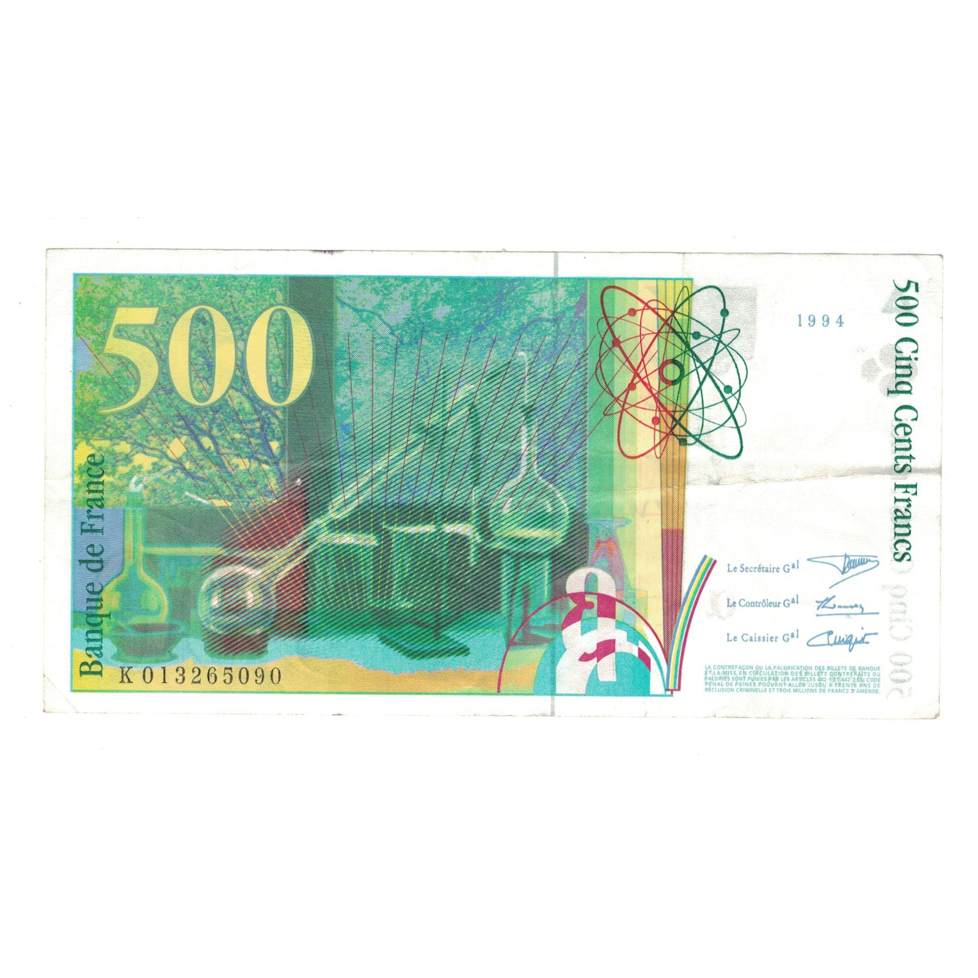 Frankrijk, 500 Francs, Pierre et Marie Curie, 1994, K013265090, TTB