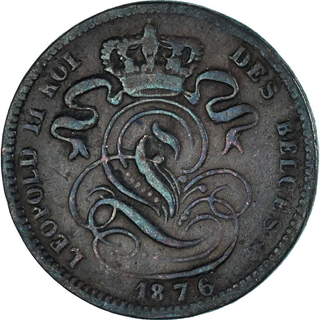 Moeda, Bélgica, Centime, 1876