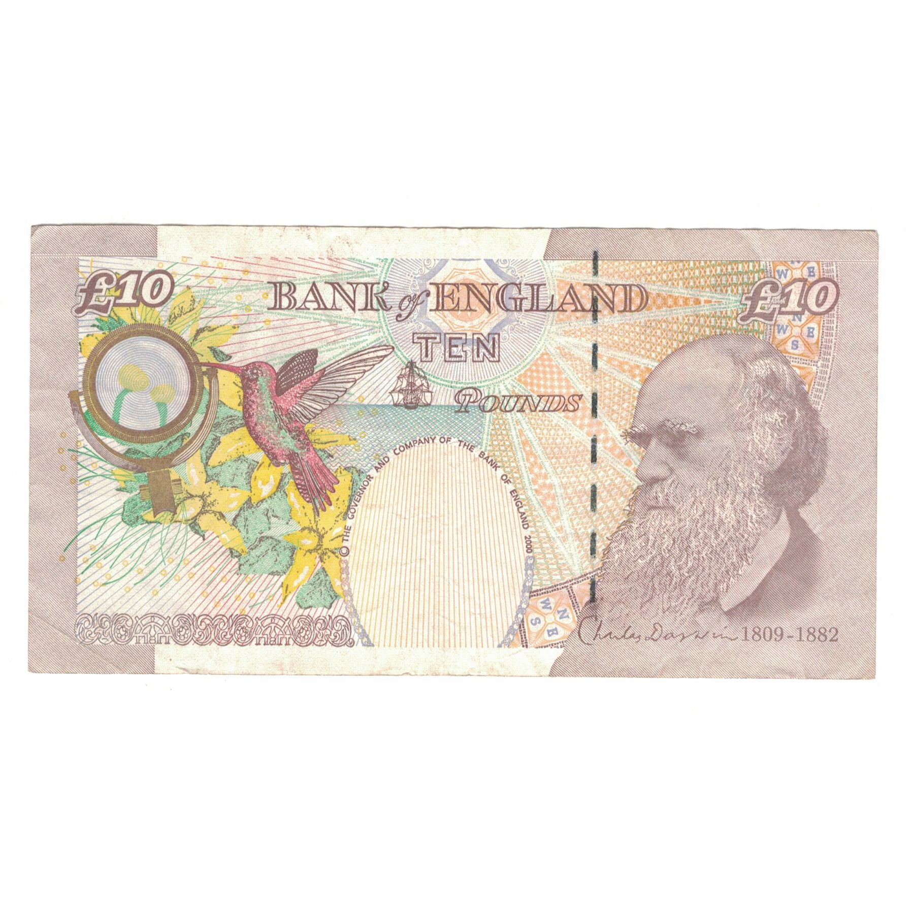 Geldschein, Großbritannien, 10 Pounds, 2000, KM:389a, SS