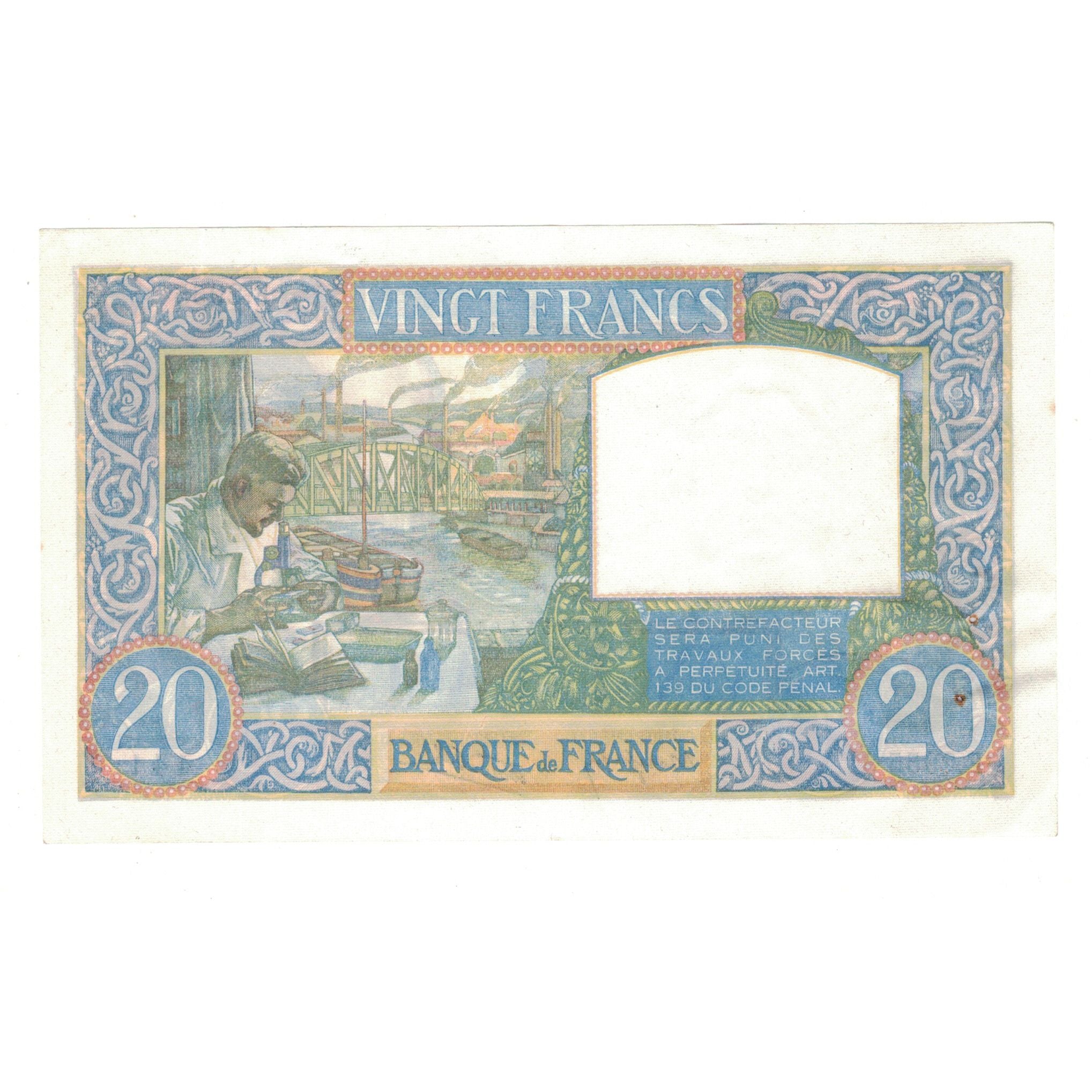 Francja, 20 Francs, Science et Travail, 1941, F.2955, AU(50-53), Fayette:12.12