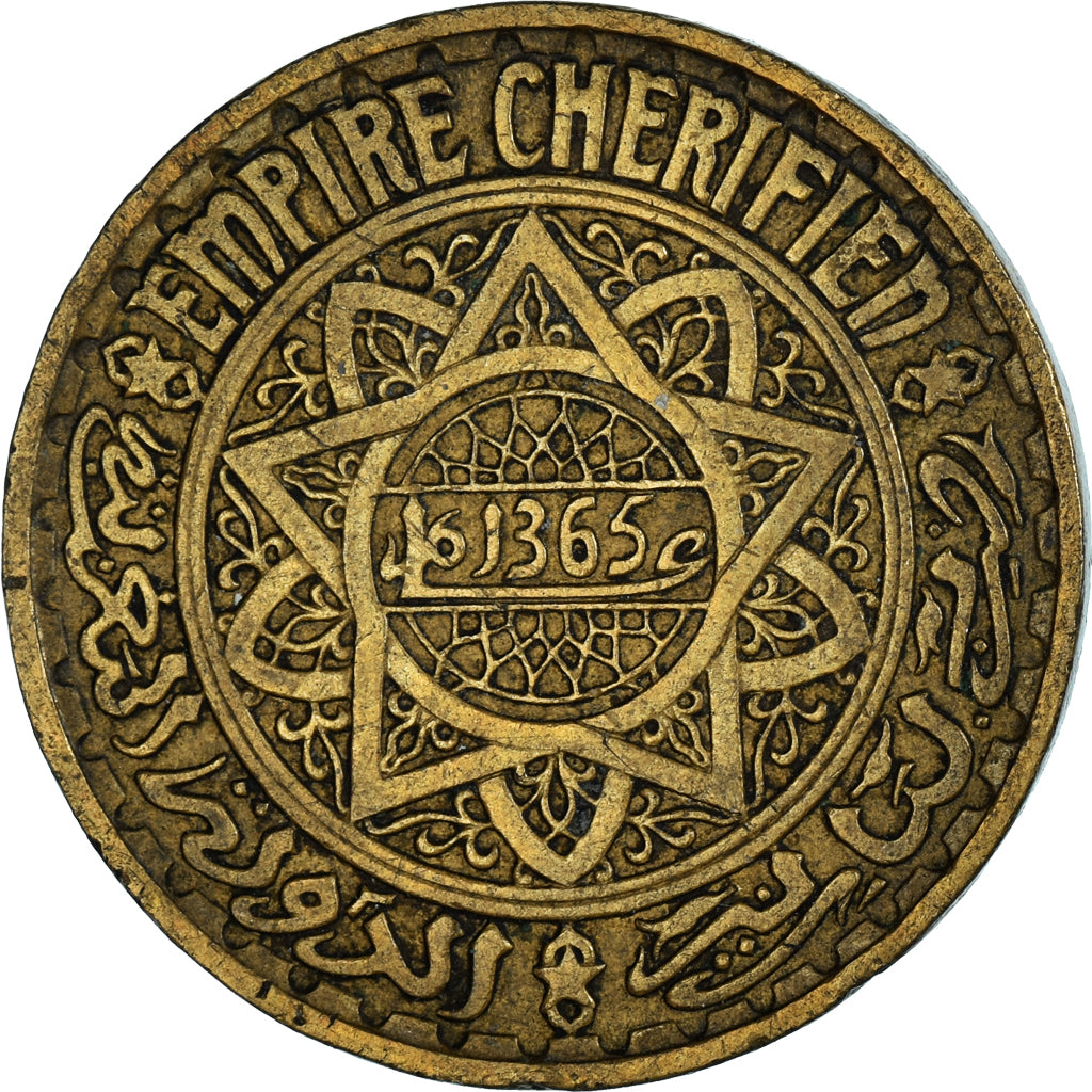 Münze, Marokko, 5 Francs, 1365