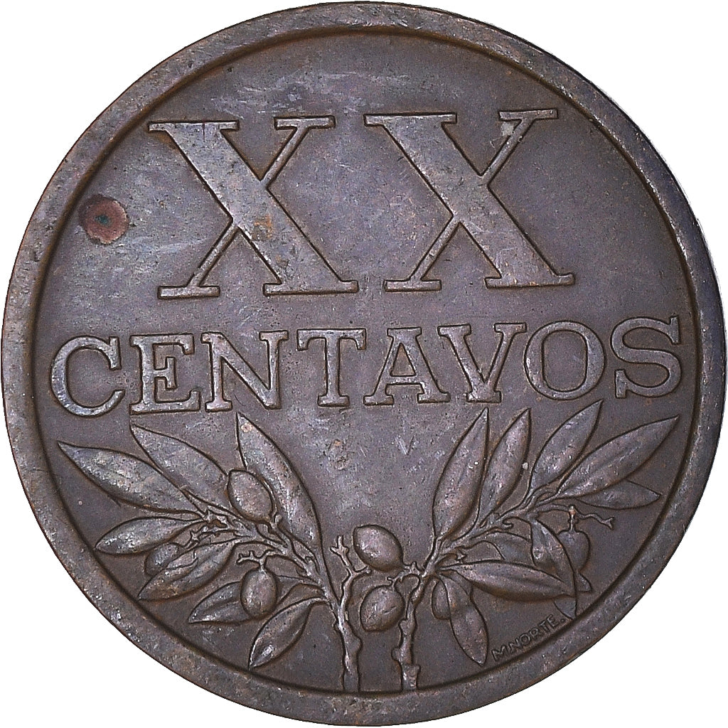 Moneda, Portugal, 20 Centavos, 1961