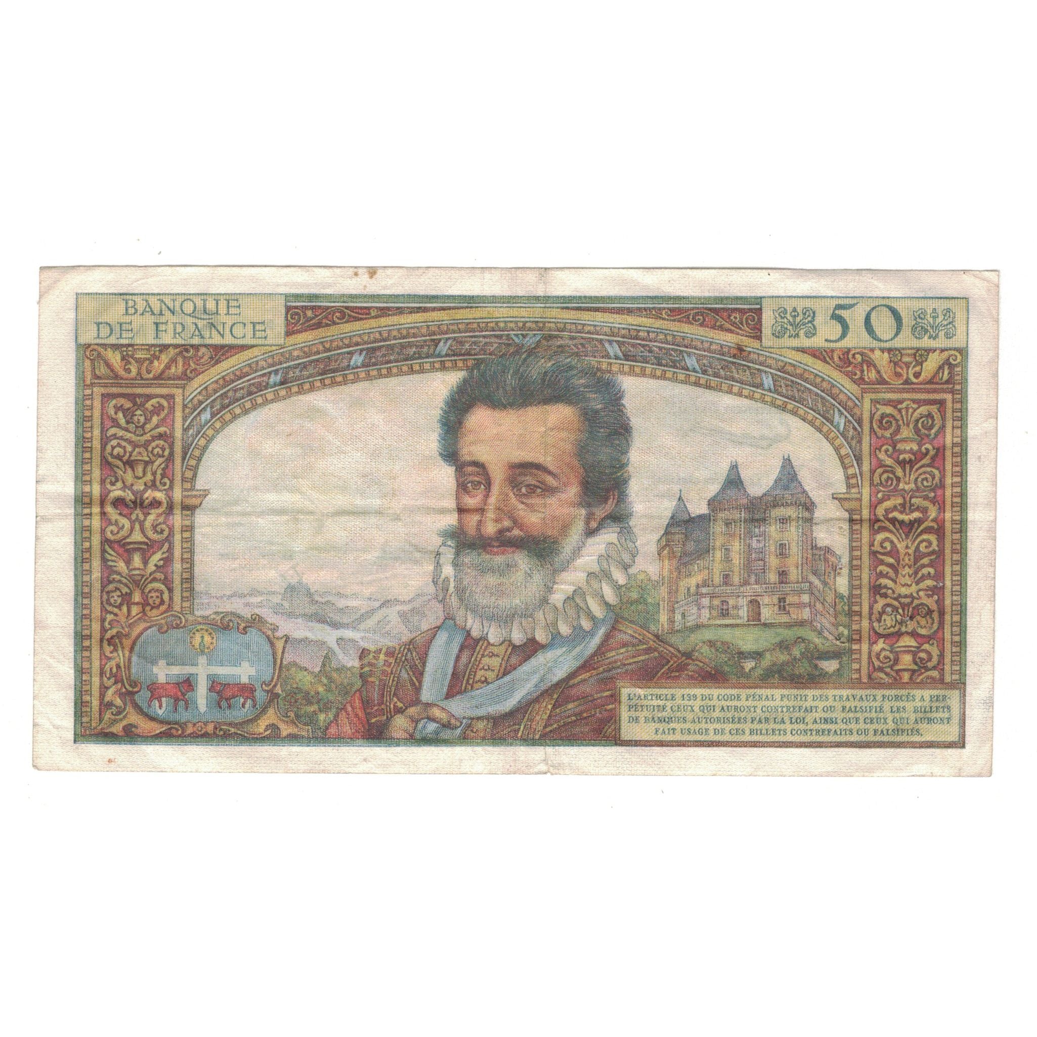 França, 50 Nouveaux Francs, Henri IV, 1960, D.49, EF(40-45), Fayette:58.5