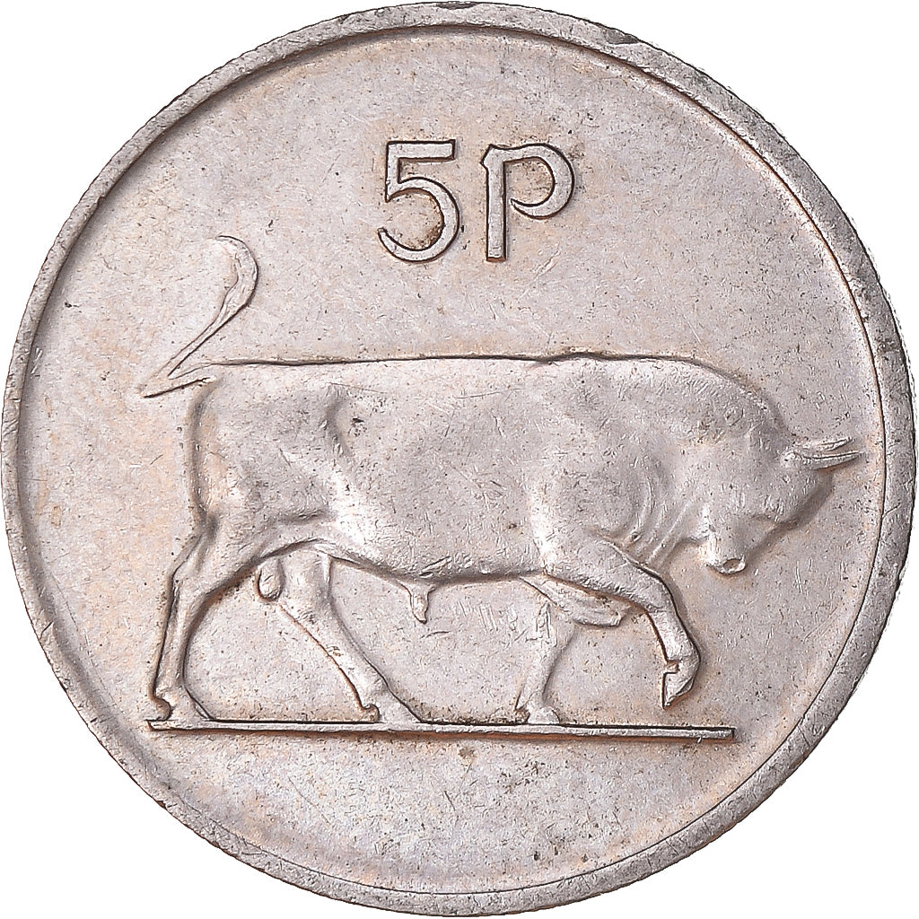 Moneta, Irlanda, 5 Pence, 1990