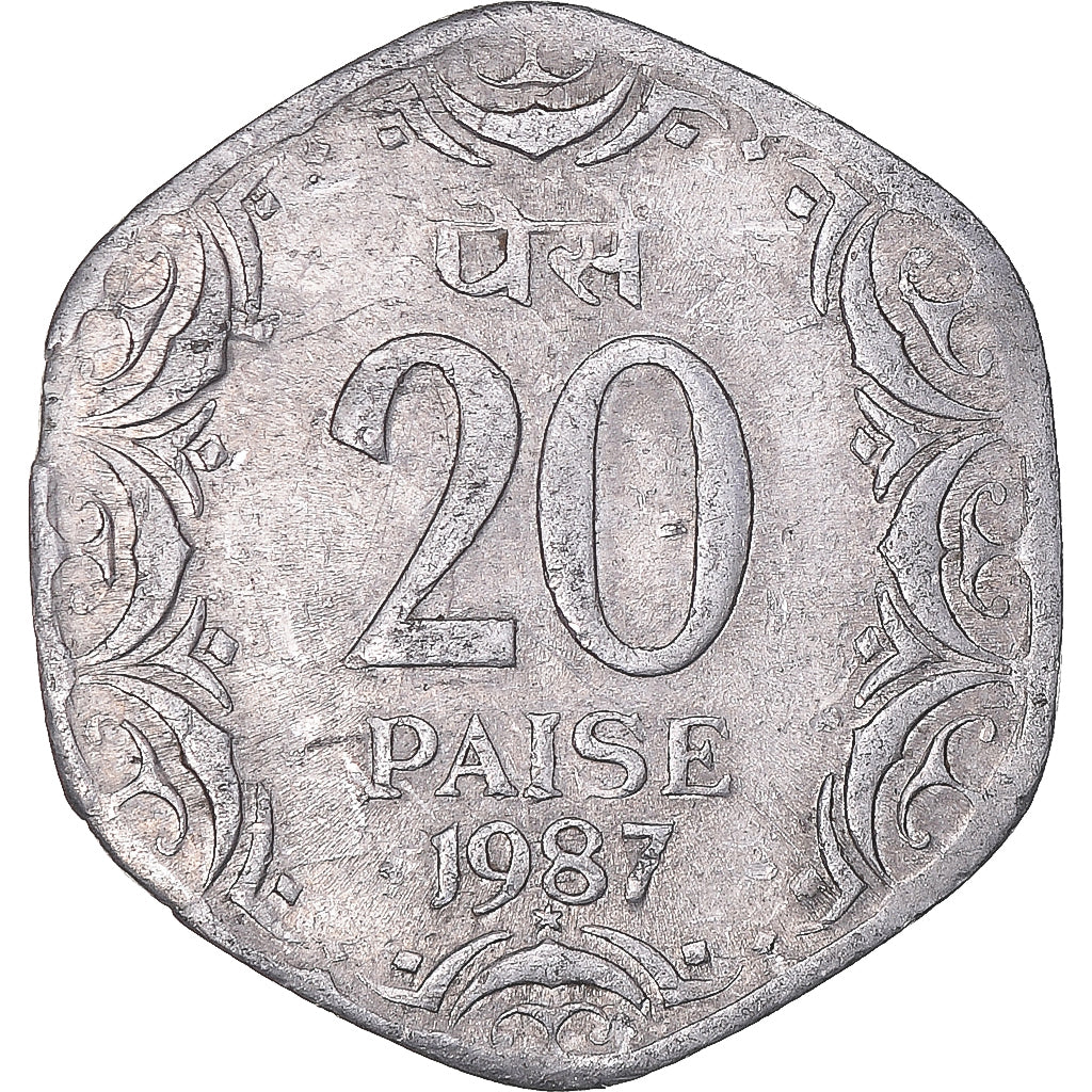 Coin, India, 20 Paise, 1987