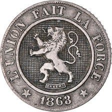 Coin, Belgium, 10 Centimes, 1863