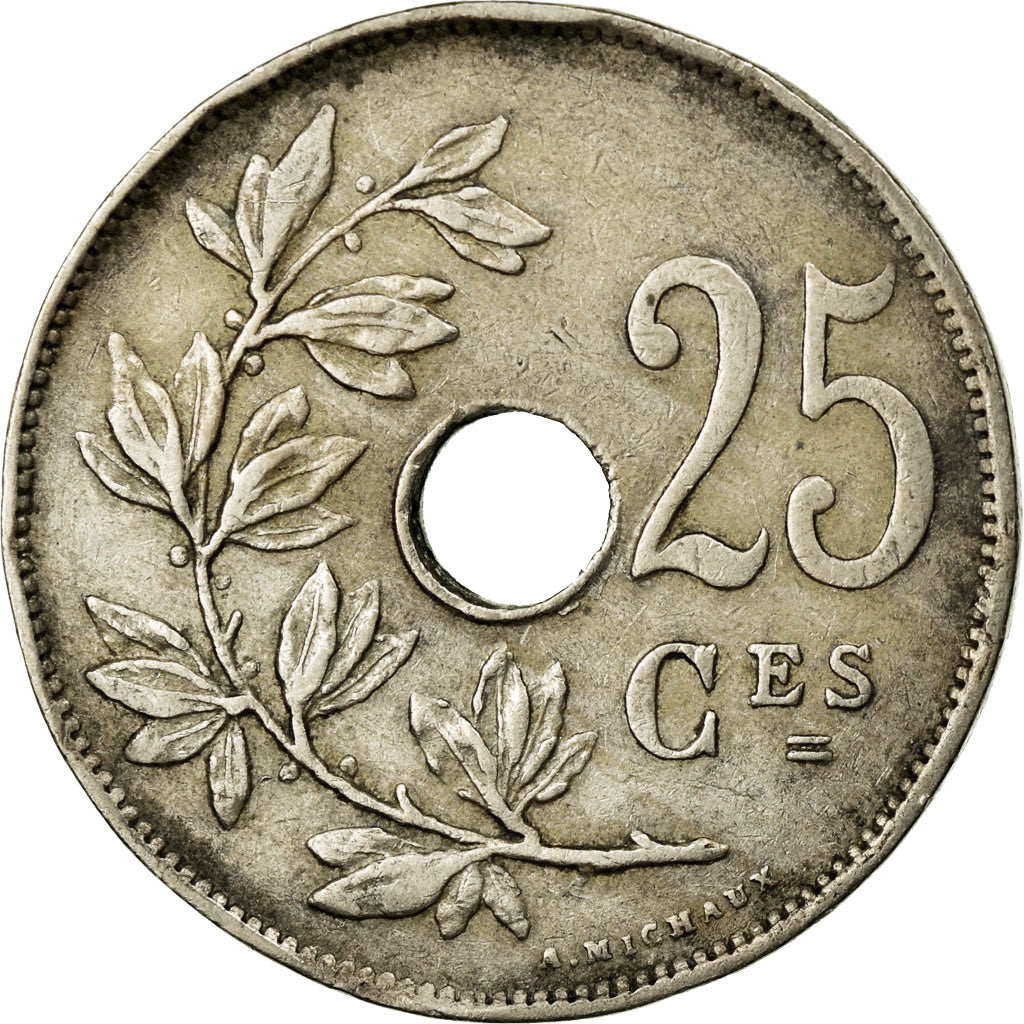 Coin, Belgium, 25 Centimes, 1922, EF(40-45), Copper-nickel, KM:68.1