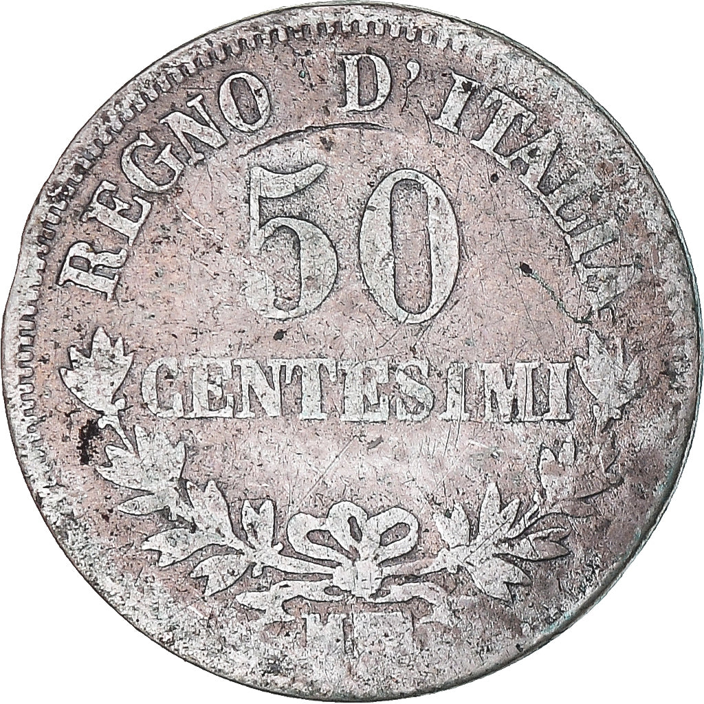 Coin, Italy, 50 Centesimi, 1863