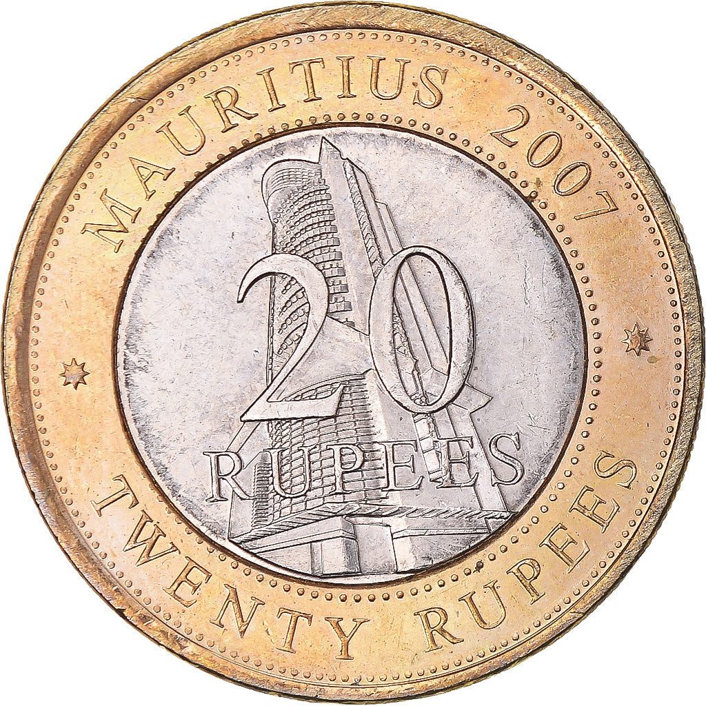 Coin, Mauritius, 20 Rupees, 2007