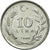 Moneda, Turquía, 10 Lira, 1984, MBC, Aluminio, KM:964