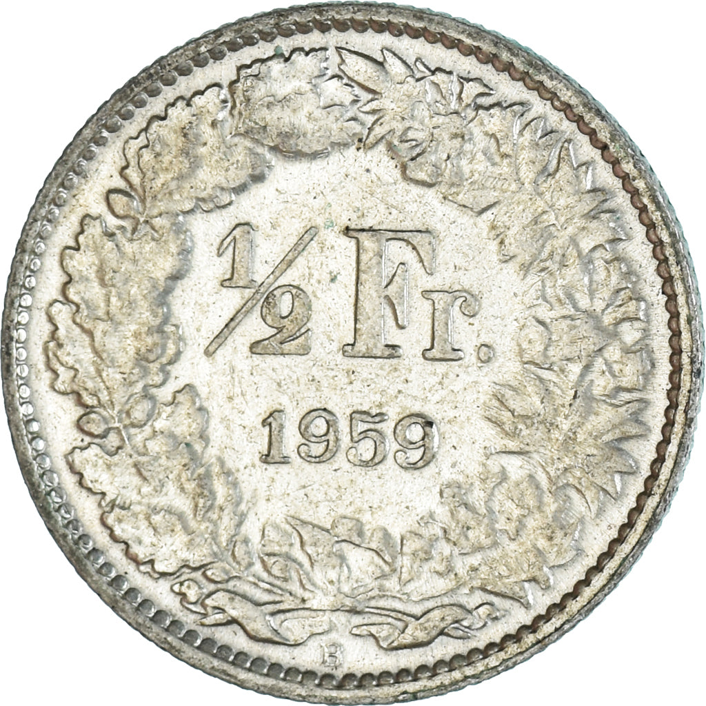 Münze, Schweiz, 1/2 Franc, 1959