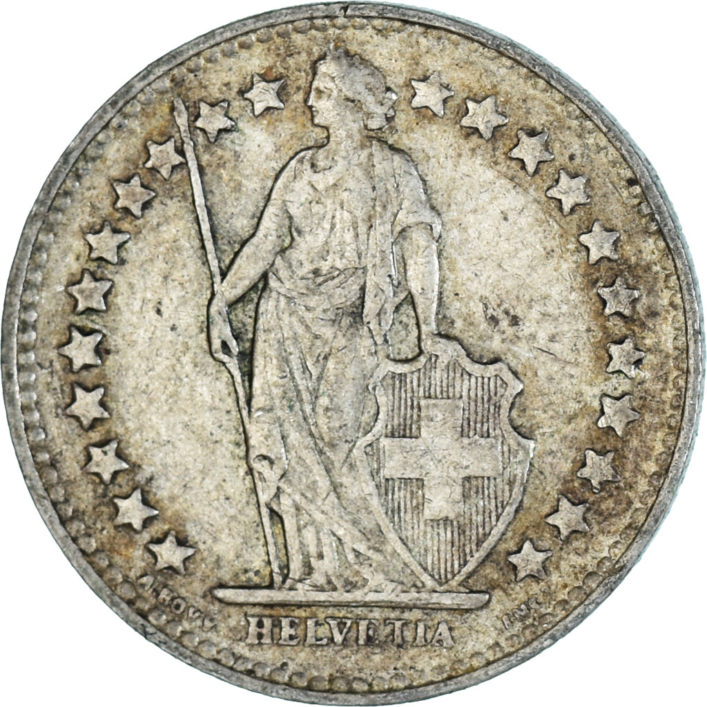 Münze, Schweiz, 1/2 Franc, 1945