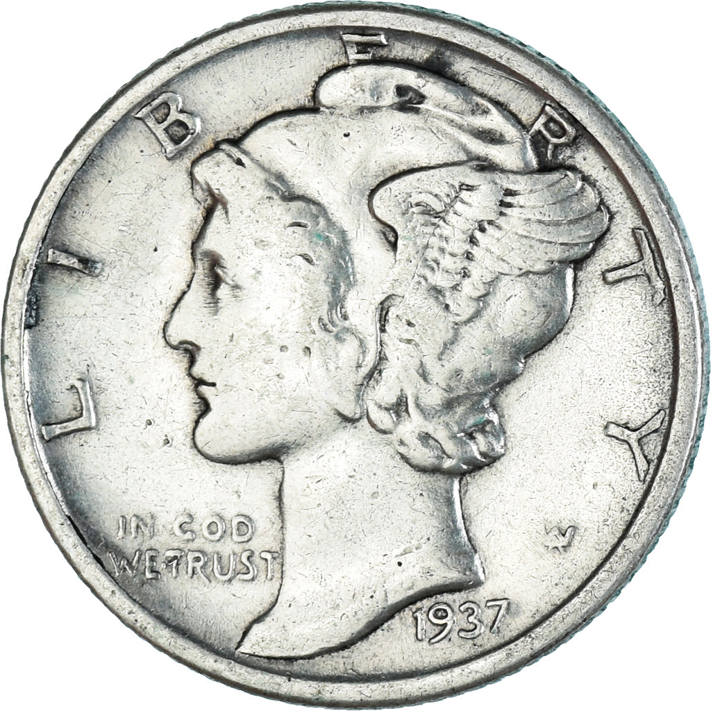 Münze, Vereinigte Staaten, Dime, 1937