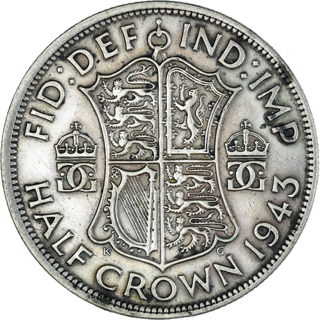 Moeda, Grã-Bretanha, 1/2 Crown, 1943