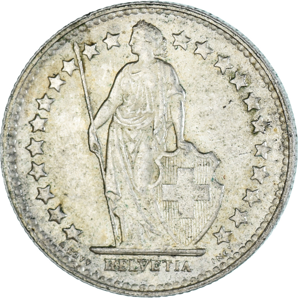 Moneda, Suiza, 1/2 Franc, 1952