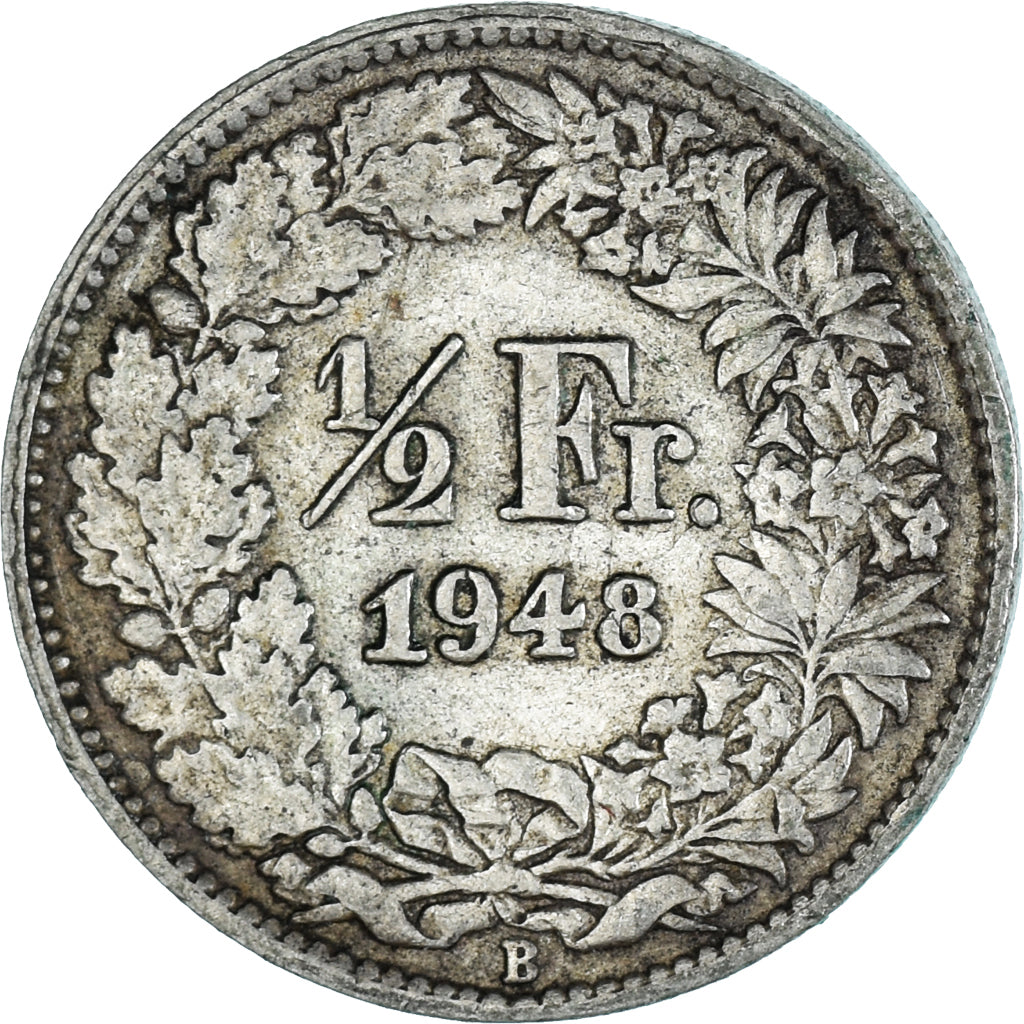 Moneda, Suiza, 1/2 Franc, 1948