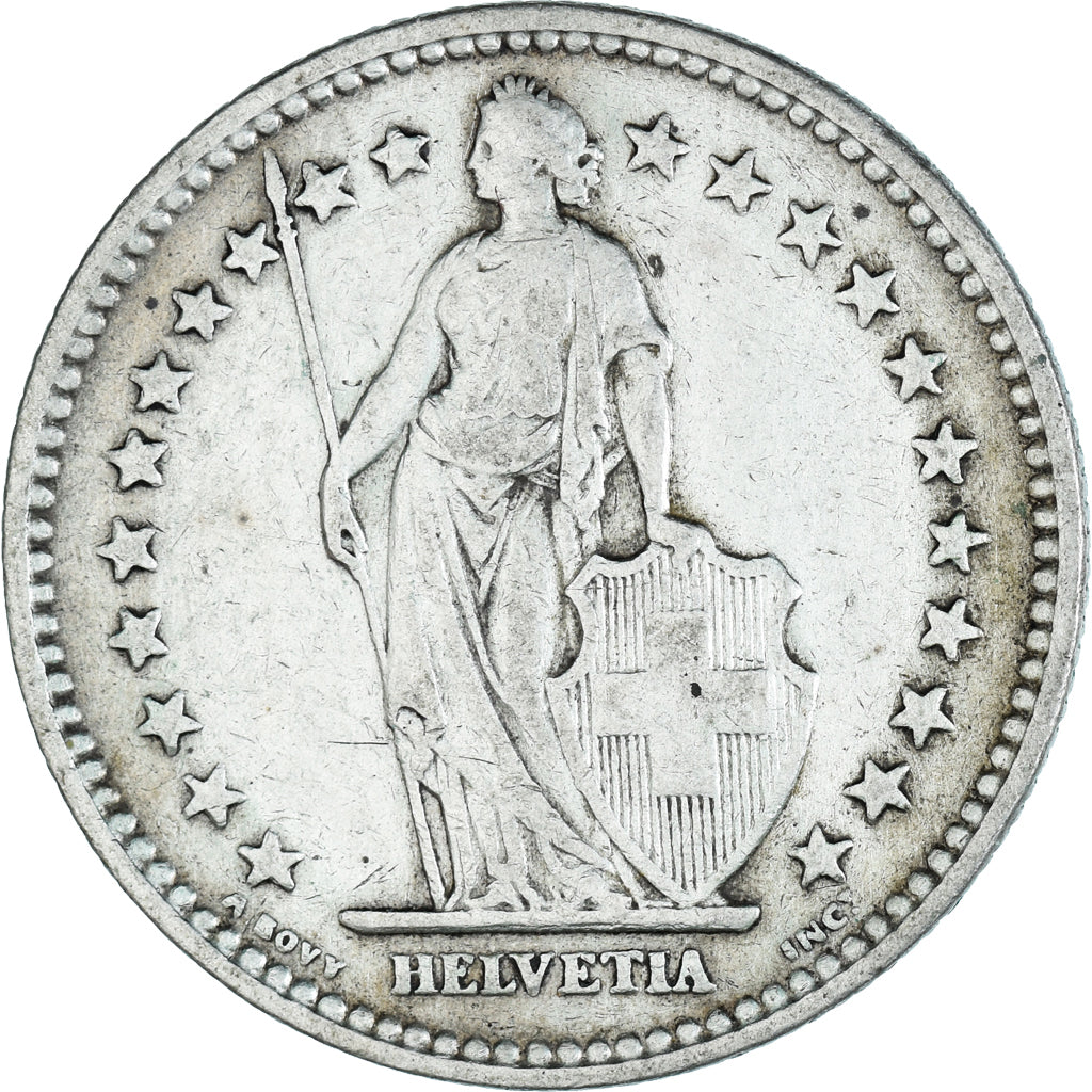 Moeda, Suíça, 2 Francs, 1914