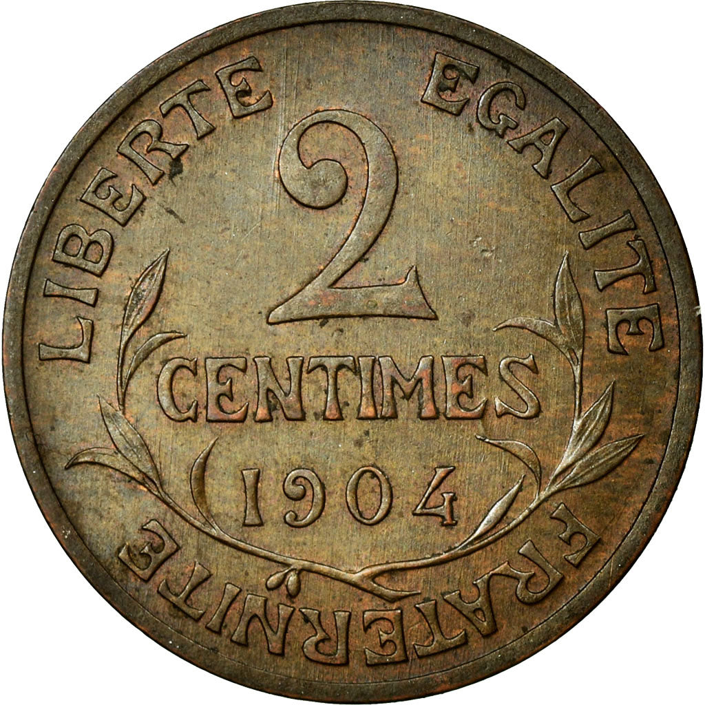 Moneta, Francia, Dupuis, 2 Centimes, 1904, Paris, BB+, Bronzo, KM:841