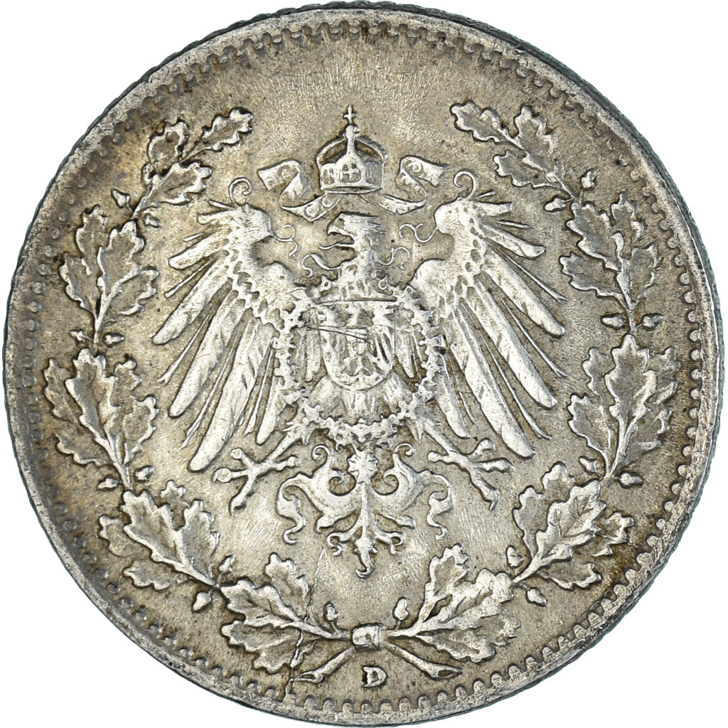 Moneda, ALEMANIA - IMPERIO, 1/2 Mark, 1918