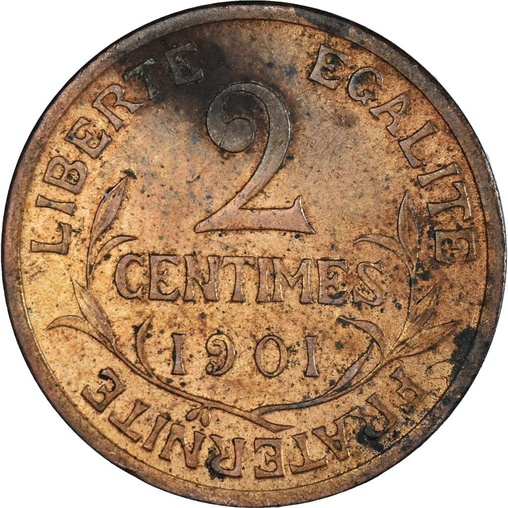 Moneta, Francia, 2 Centimes, 1901