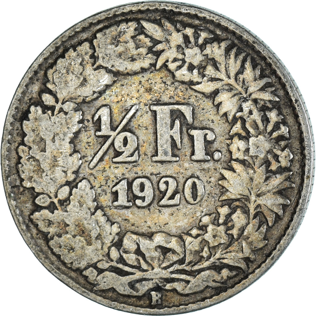 Munten, Zwitserland, 1/2 Franc, 1920
