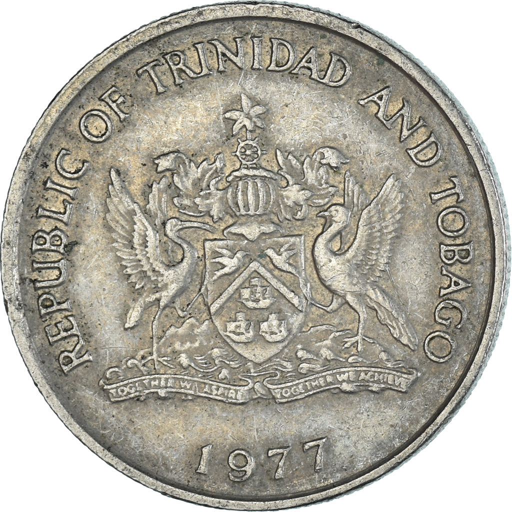 Moneta, TRYNIDAD I TOBAGO, 25 Cents, 1977