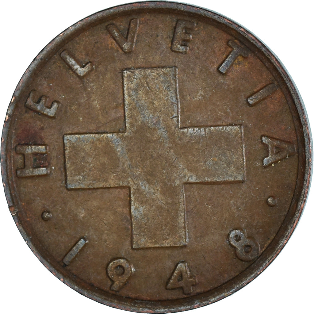 Moneta, Szwajcaria, 2 Rappen, 1948