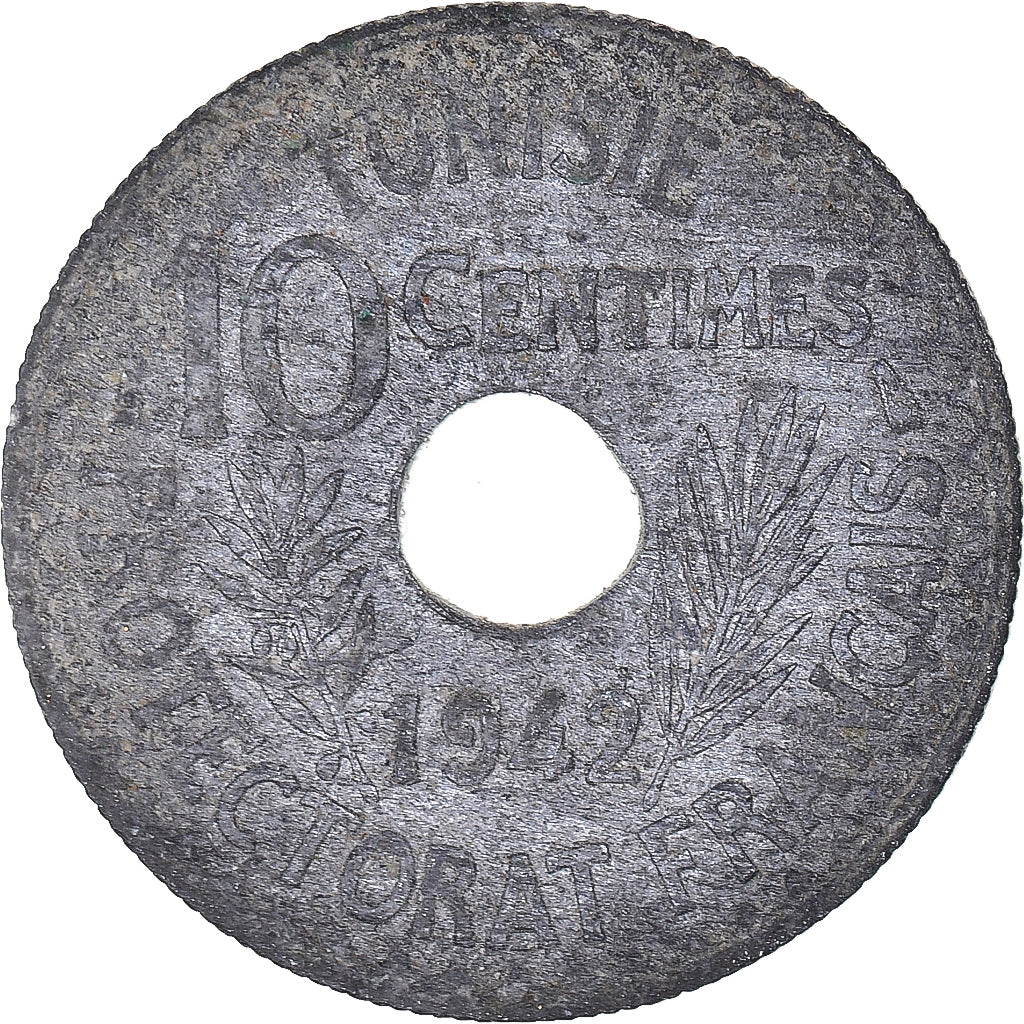 Münze, Tunesien, 10 Centimes, 1942