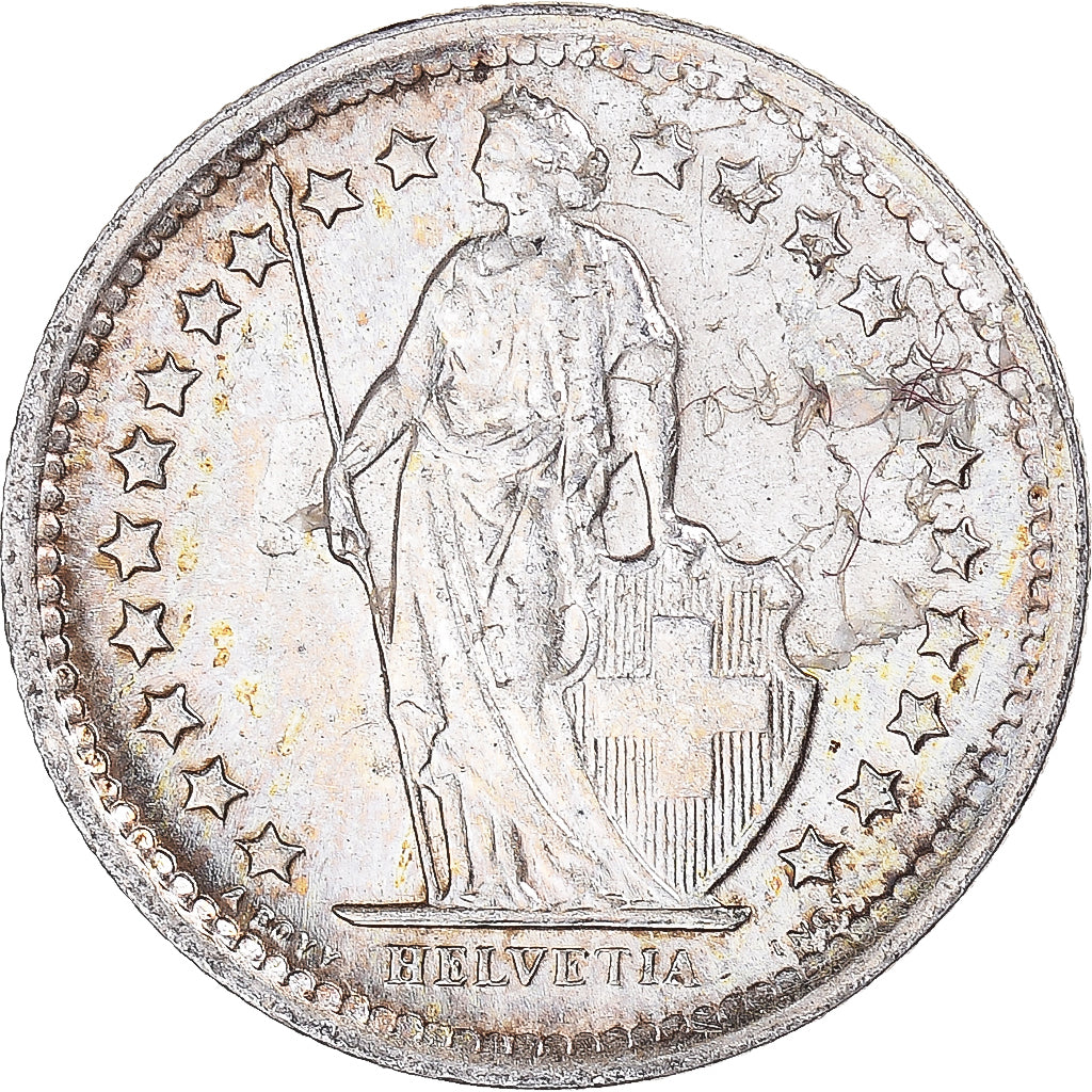 Münze, Schweiz, 1/2 Franc, 1966