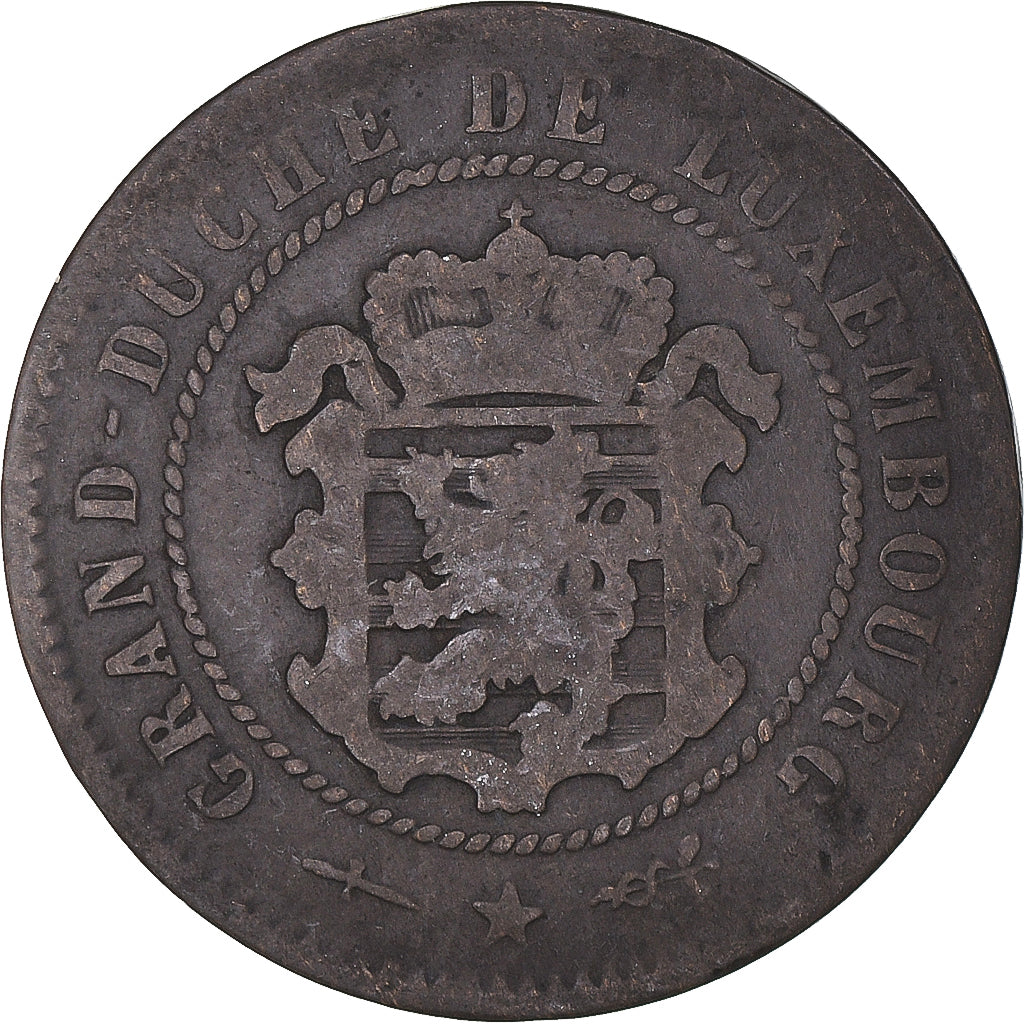 Moneda, Luxemburgo, 5 Centimes, 1854