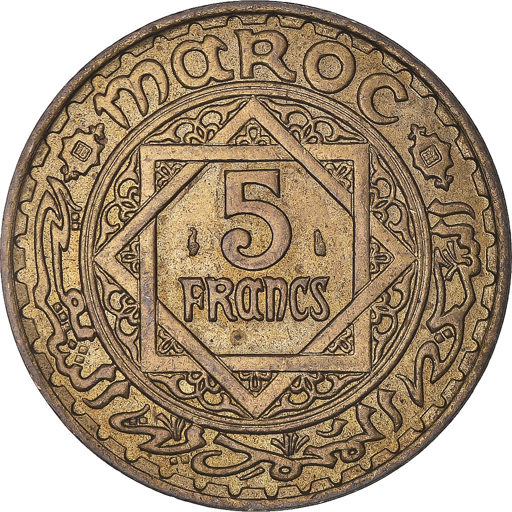 Moneta, Maroko, 5 Francs, 1365