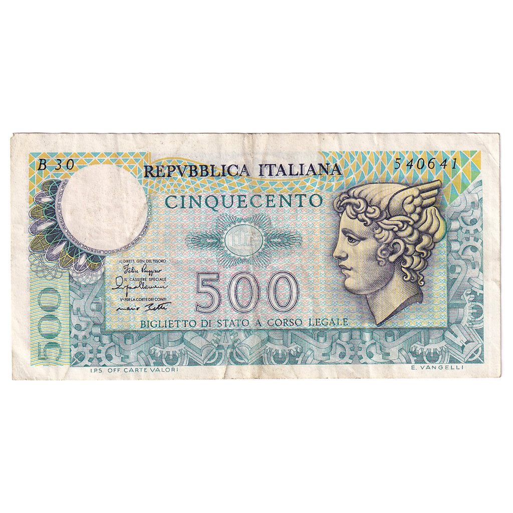 Nota, Itália, 500 Lire, 1976, 1976-12-20, KM:94, EF(40-45)