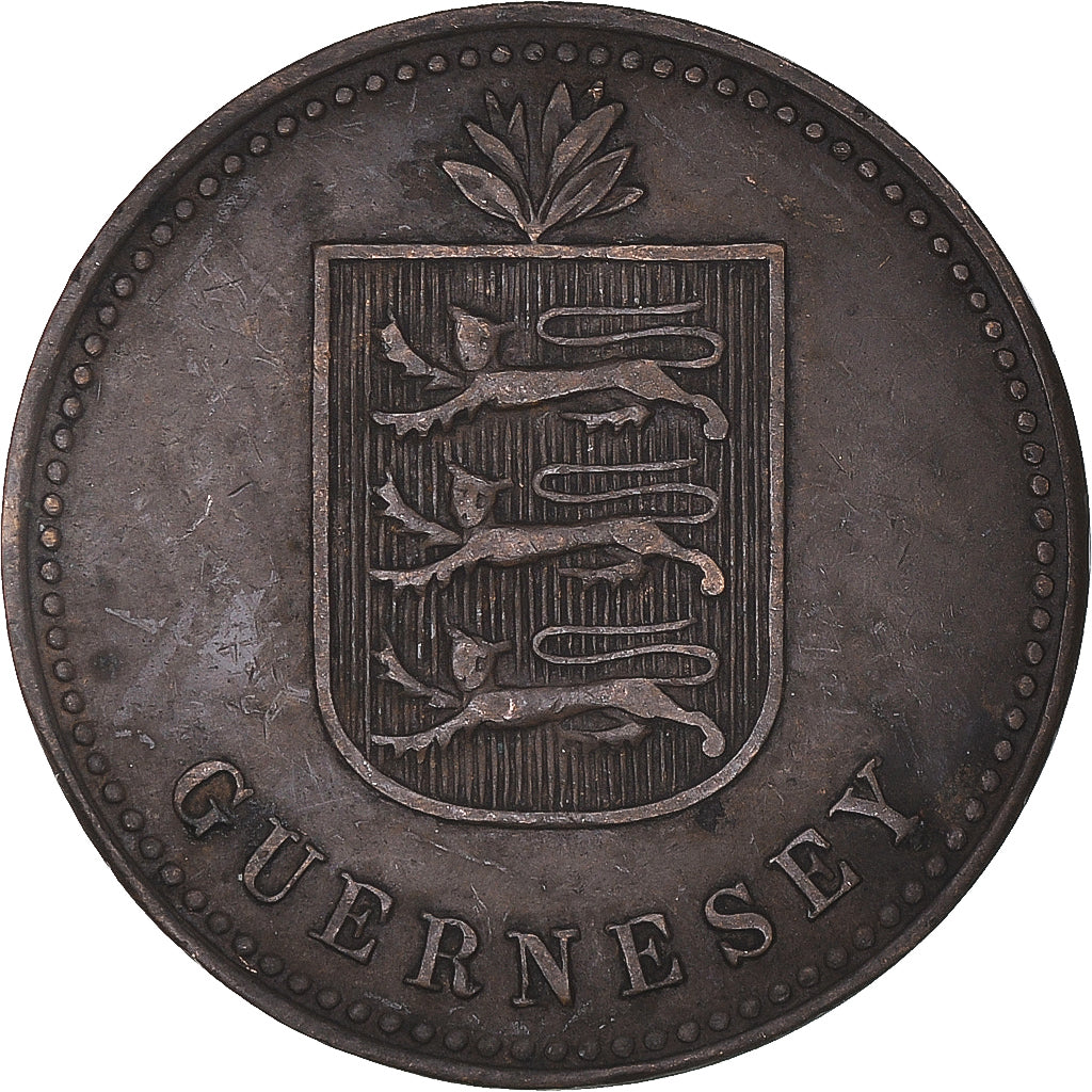 Monnaie, Guernesey, 4 Doubles, 1914