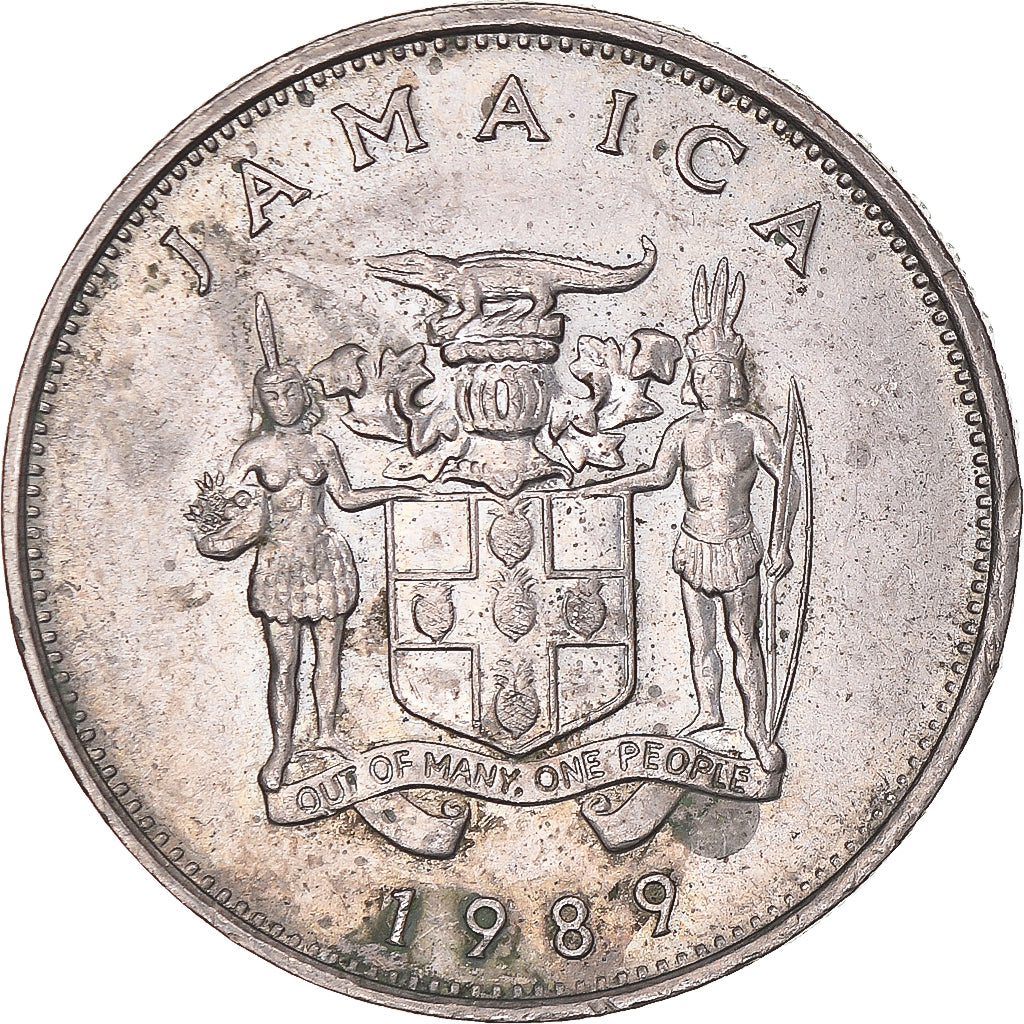 Moeda, Jamaica, 20 Cents, 1989