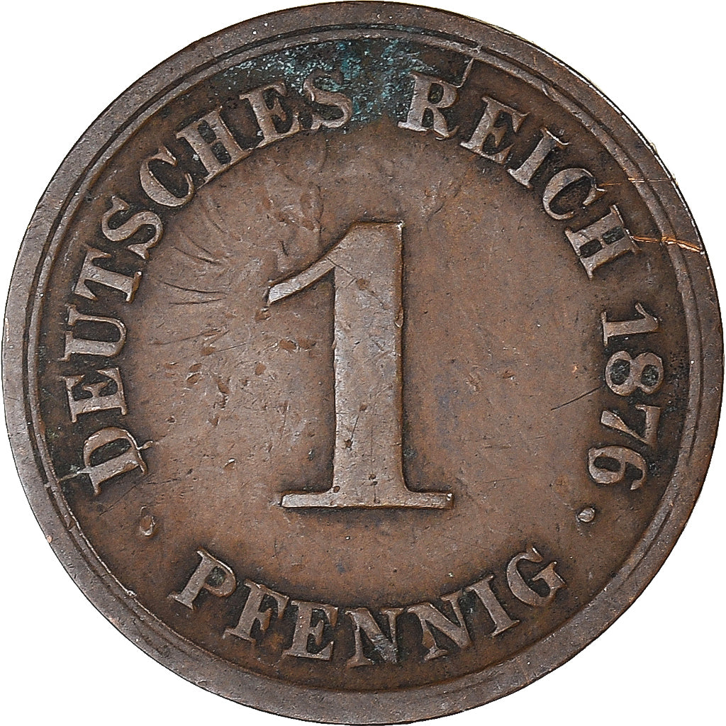 Moneta, NIEMCY - IMPERIUM, Pfennig, 1876