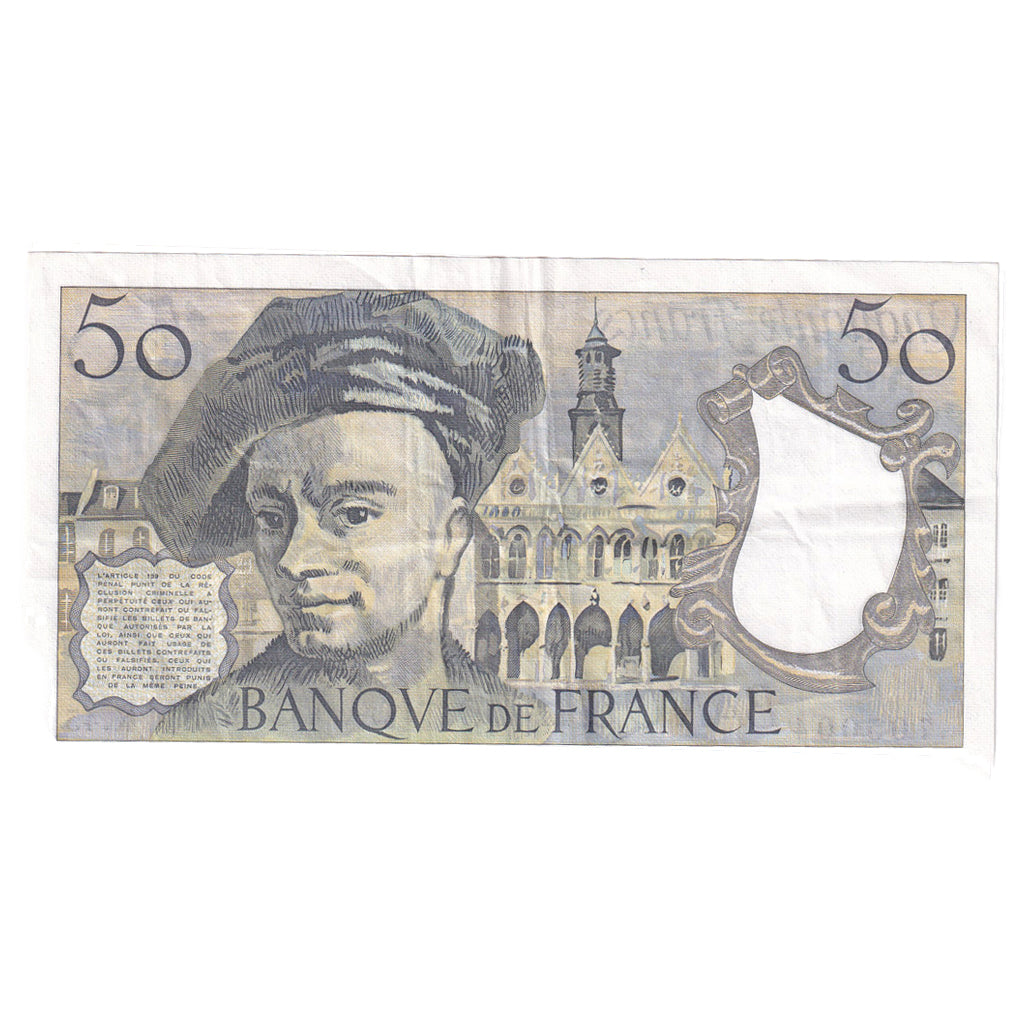 Francja, 50 Francs, Quentin de La Tour, 1986, X.45, EF(40-45), Fayette:67.12
