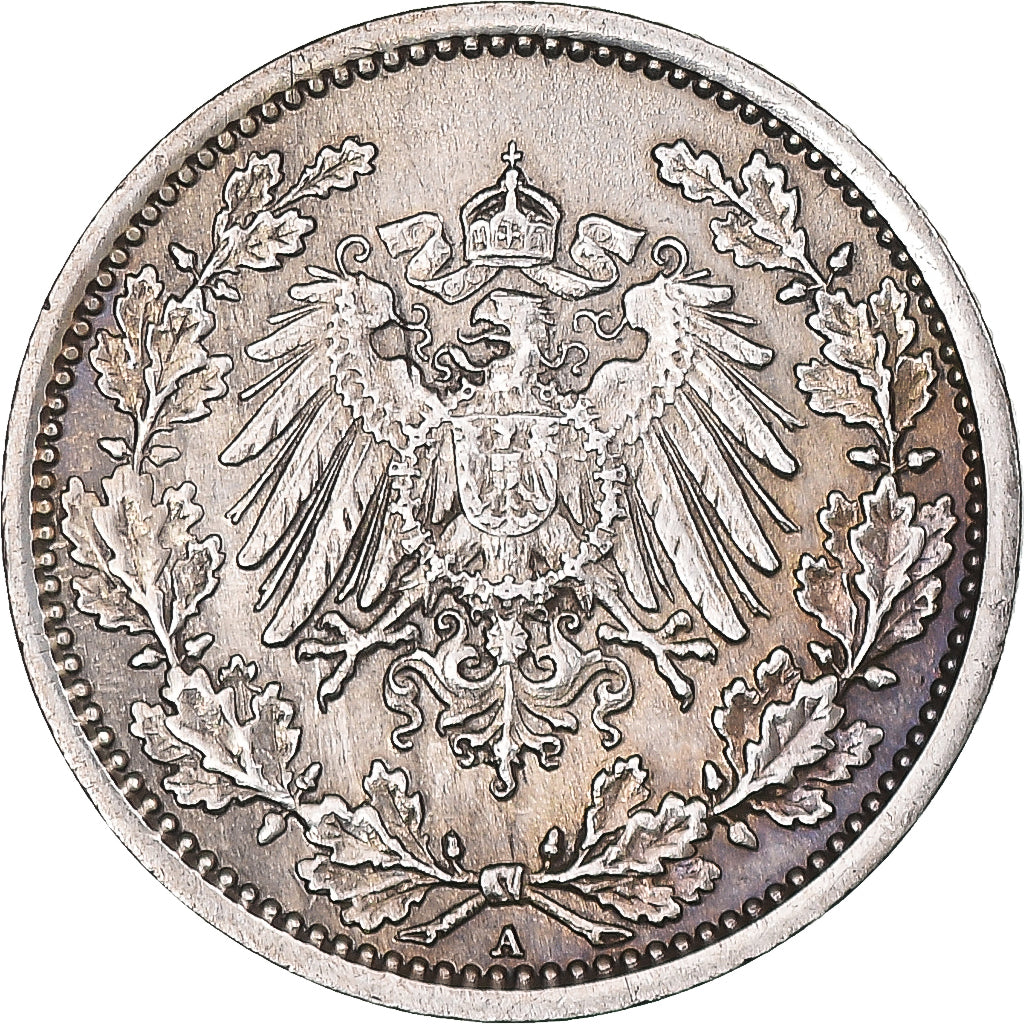 Moneda, Alemania, 1/2 Mark, 1918
