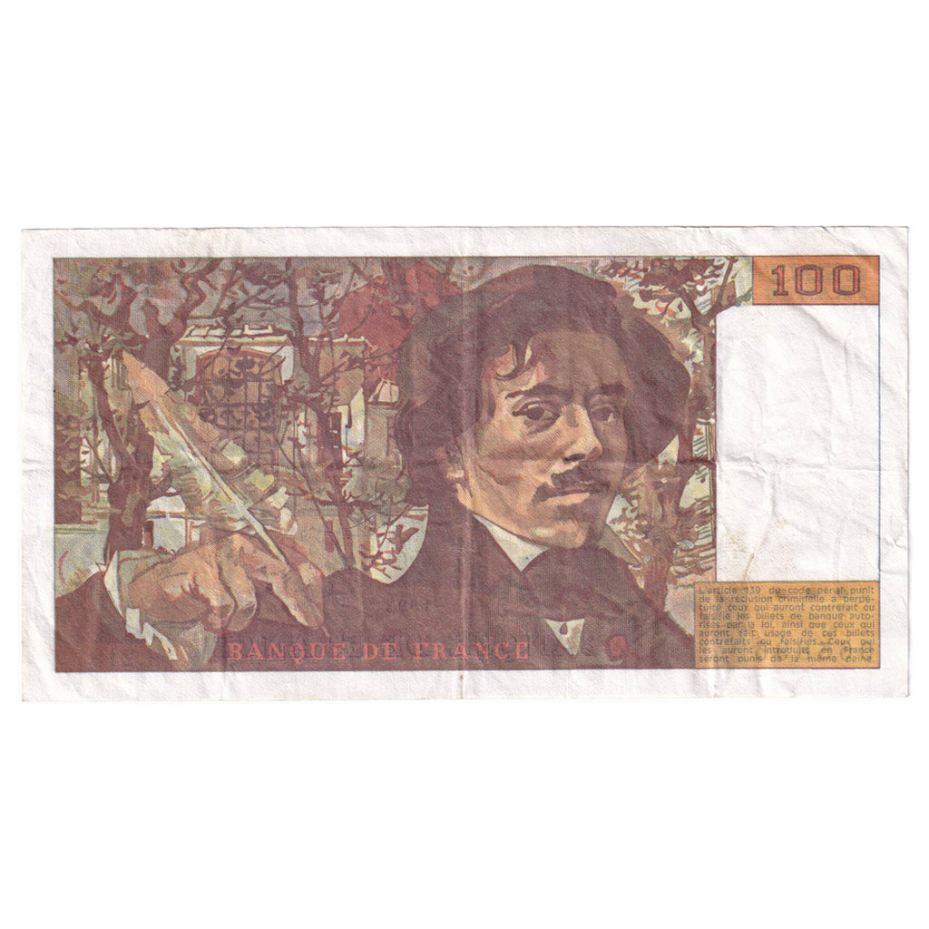 Francia, 100 Francs, Delacroix, 1993, H.219, MBC, Fayette:69bis.7