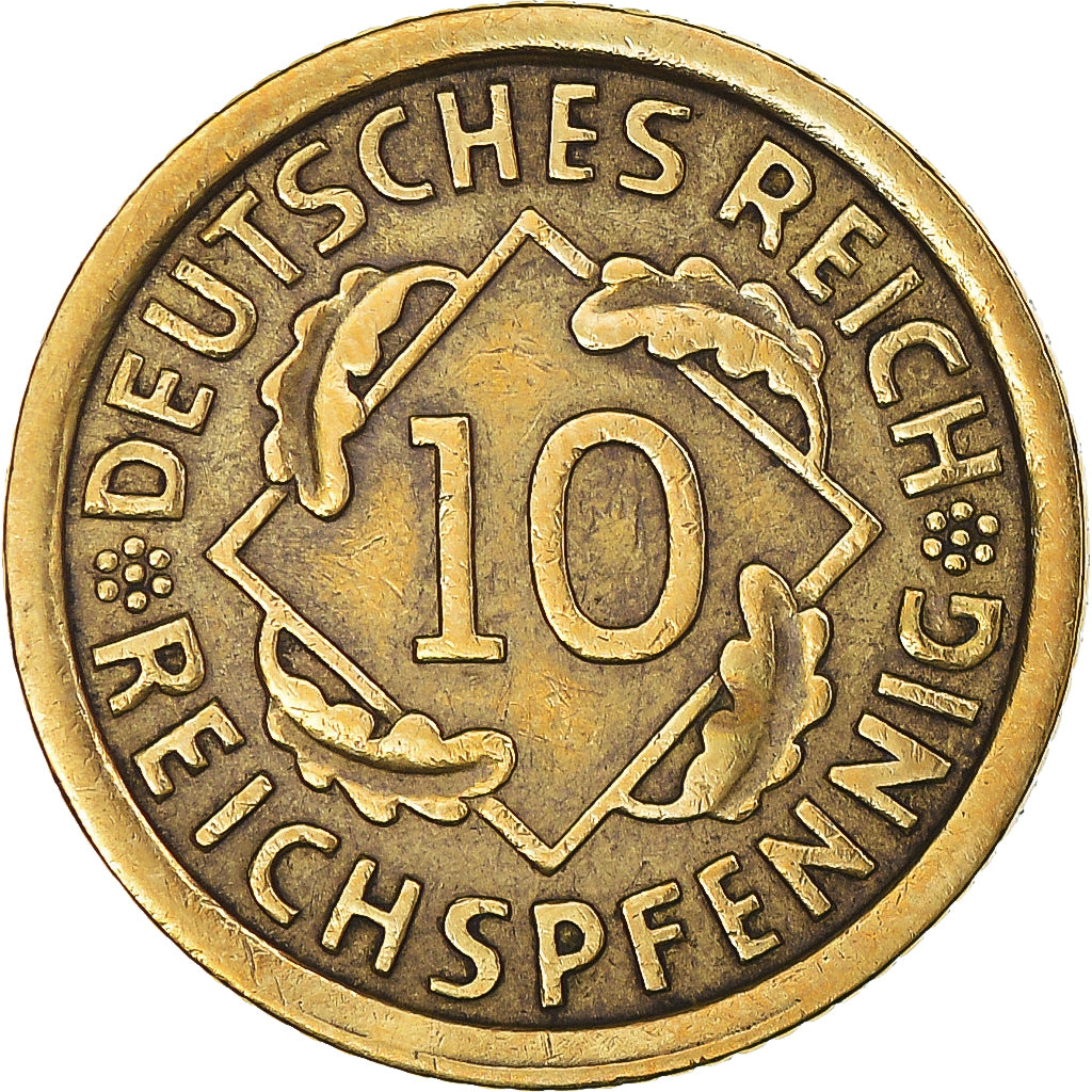 Moeda, Alemanha, 10 Reichspfennig, 1930