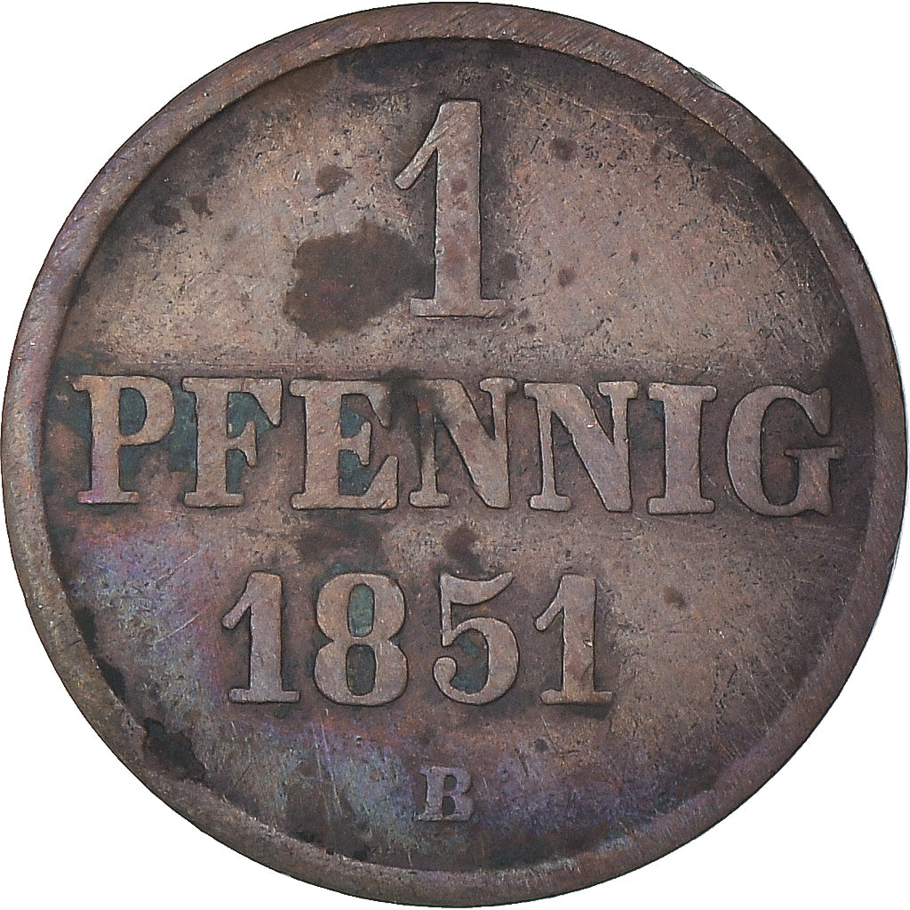 Coin, German States, Pfennig, 1851