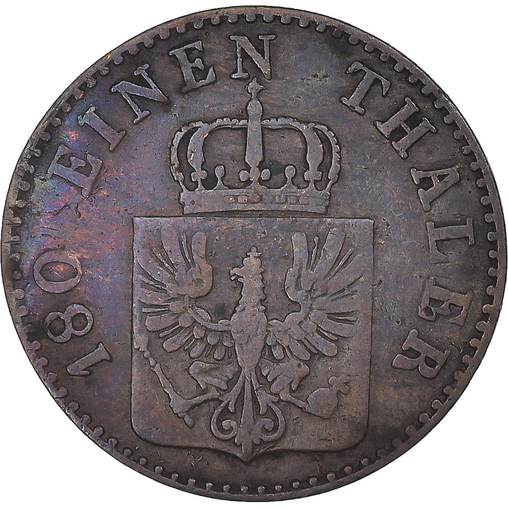 Münze, Deutsch Staaten, 2 Pfennig, 1853